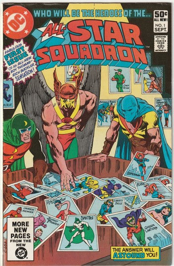 All-Star Squadron #1 (1981) - Golden Age Atom, Dr. Midnite, Hawkman, Robotman