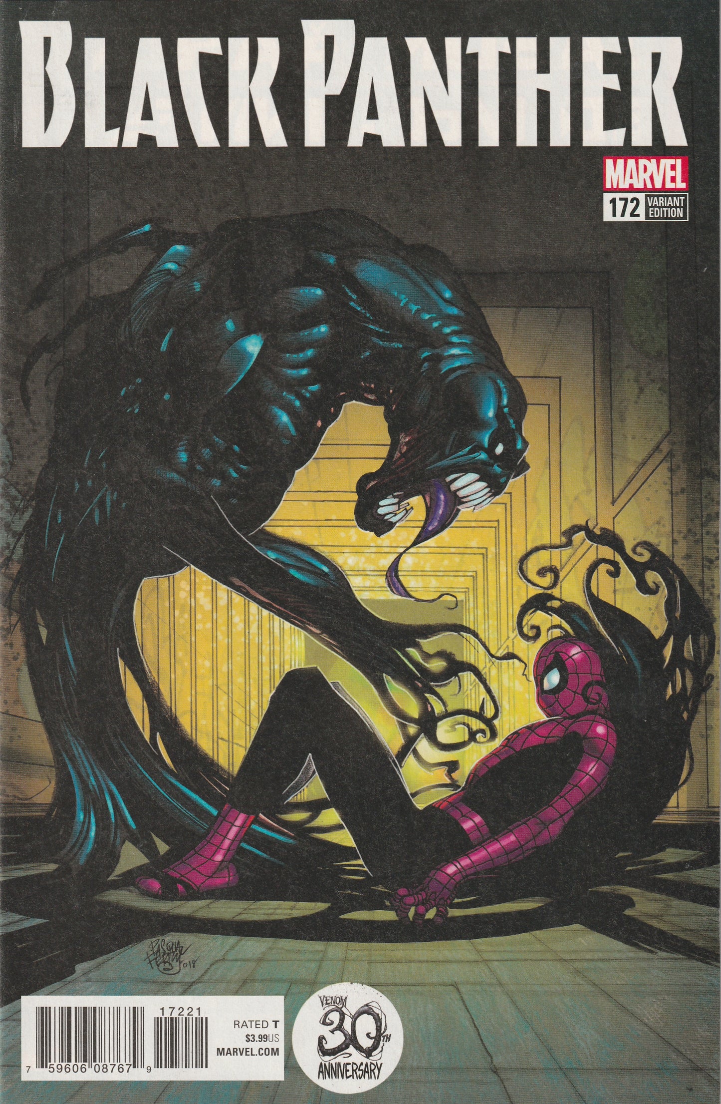 Black Panther #172 (2018) - Pasqual Ferry Venom 30th Anniversary Variant Cover