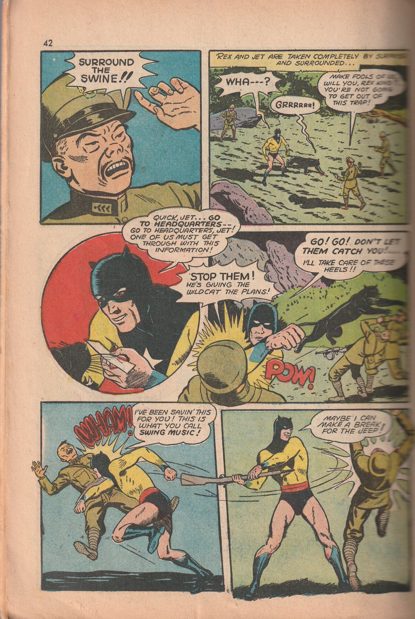 Red Dragon Comics #7 (1943) - Classic Japanese exploding soldier World War II cover
