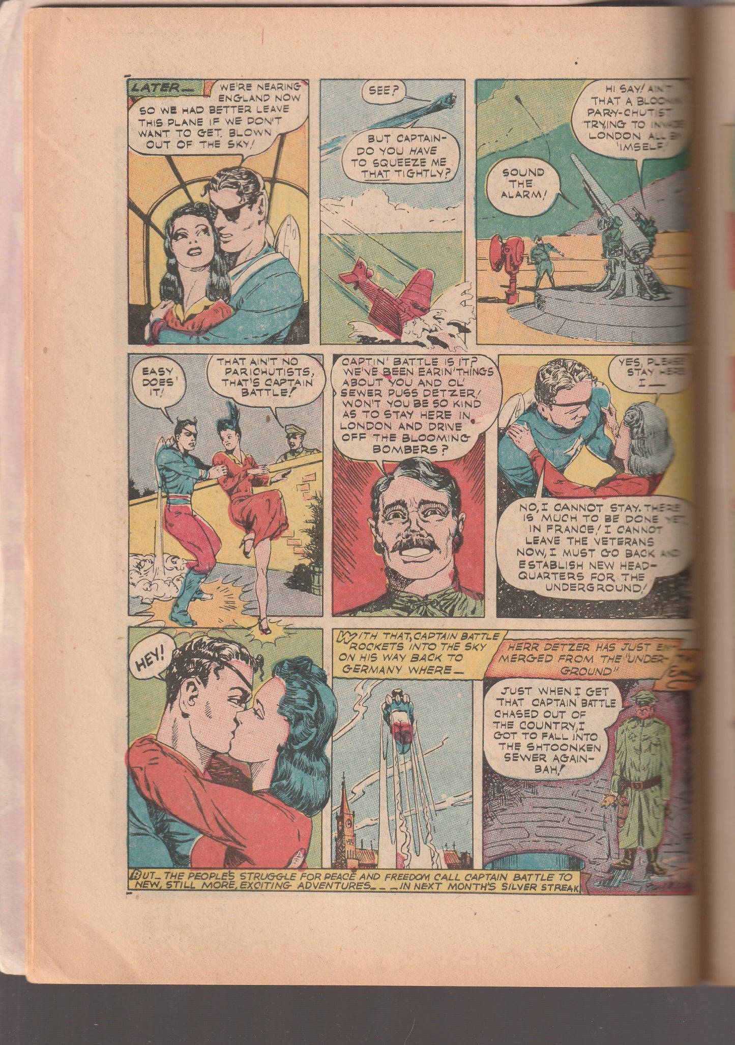 Captain Battle #5 (1943) - Origin of Blackout