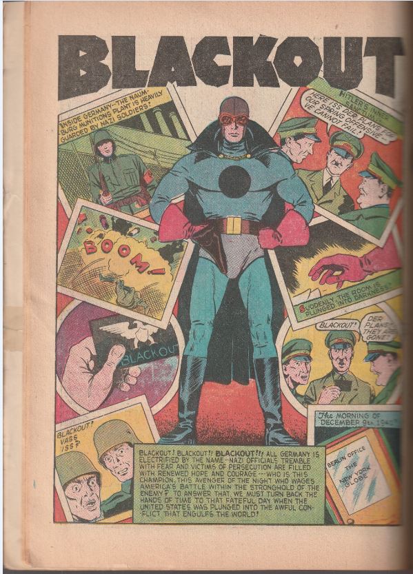 Cat-Man Comics #10 (Vol 2 #15, 1942) - Origin Blackout, Phantom Falcon begins