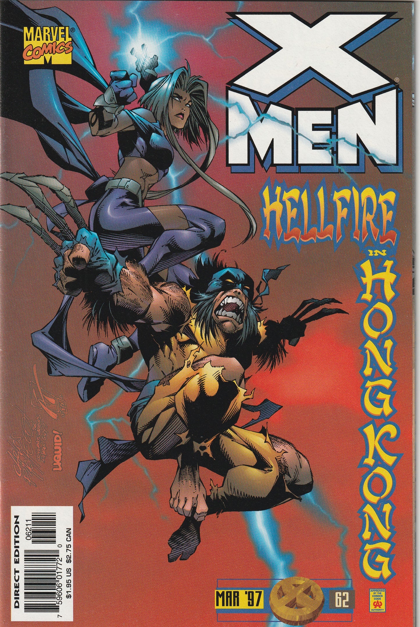 X-Men #62 (1997) - Variant Storm/Wolverine Cover (1 in 4 ratio)