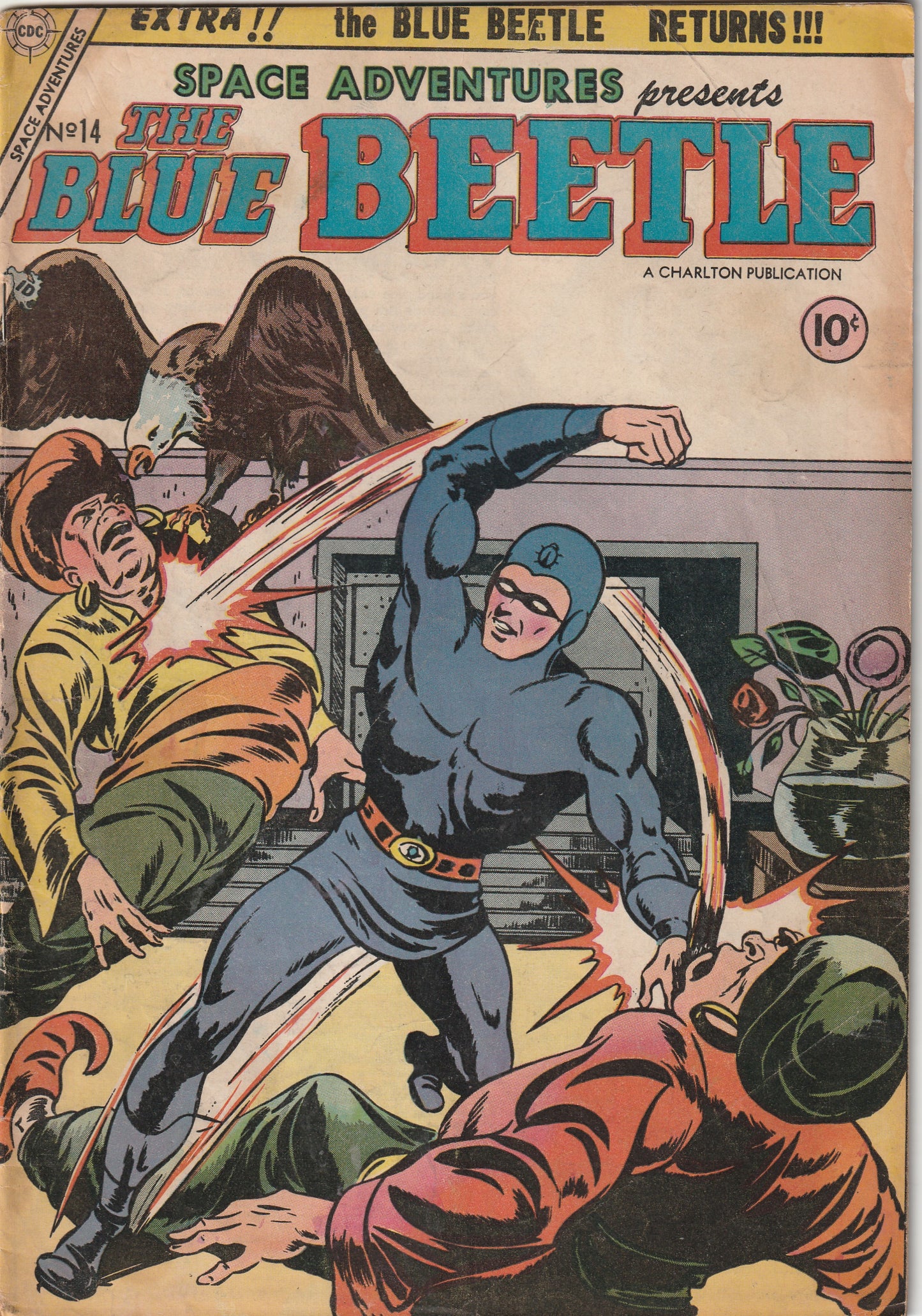 Space Adventures #14 (1955) - Blue Beetle cover/story