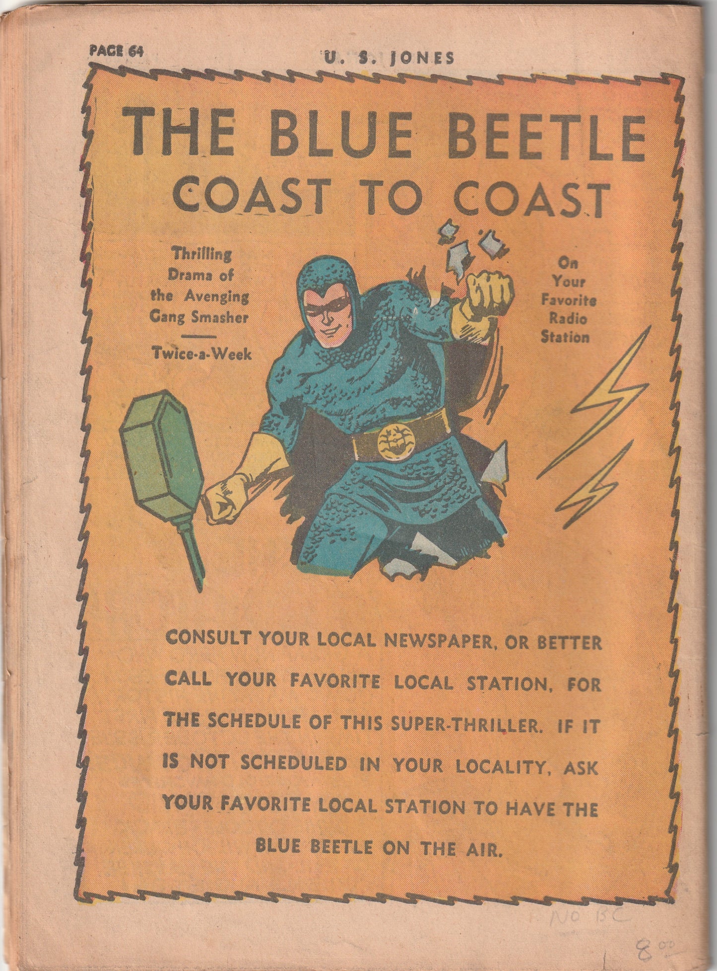 U.S. Jones #2 (1942) - Classic Nazi cover