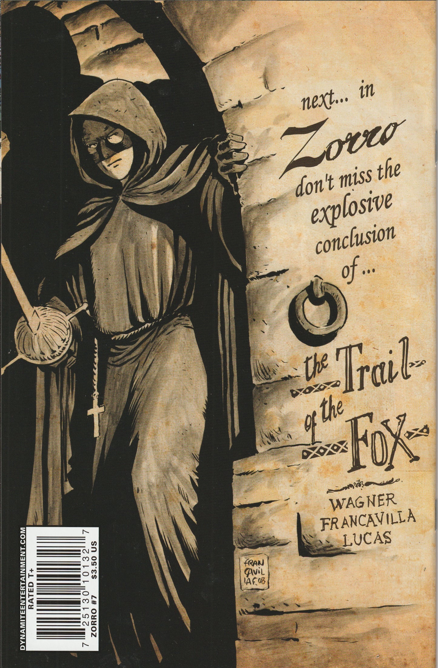Zorro #7 (2008) - Cover A Matt Wagner