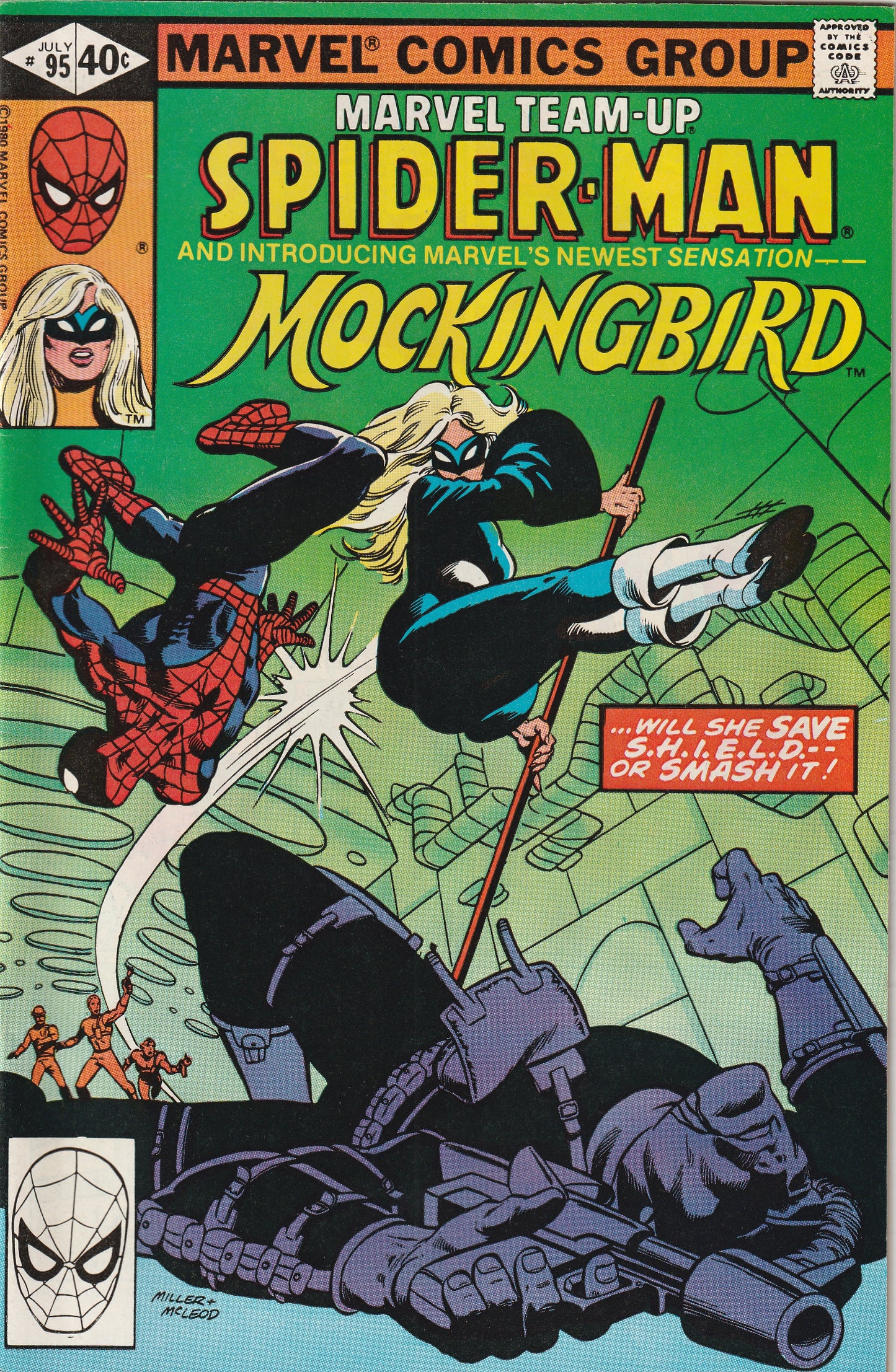 Marvel Team-Up #95 (1980) - Spider-Man & Mockingbird - 1st Appearance of Mockingbird (Bobbi Morse)