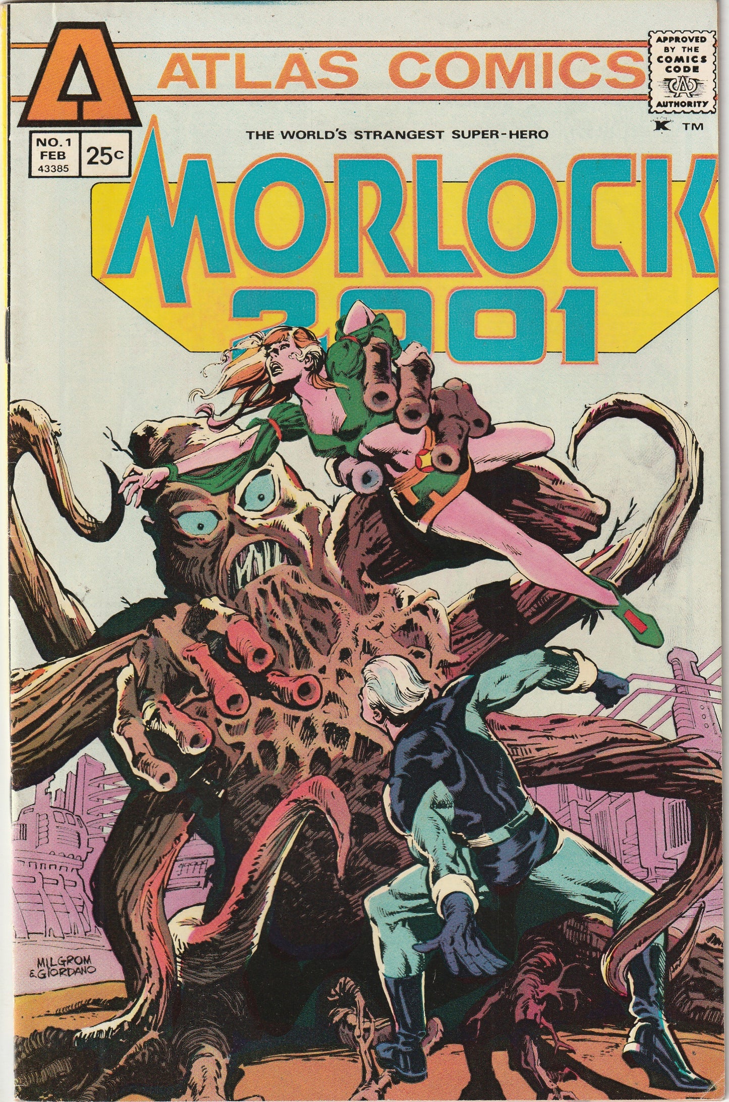 Morlock 2001 (1975) - 3 issue mini series - Origin of The Midnight Men and Mystery Men, Art by Ditko and Wrightson