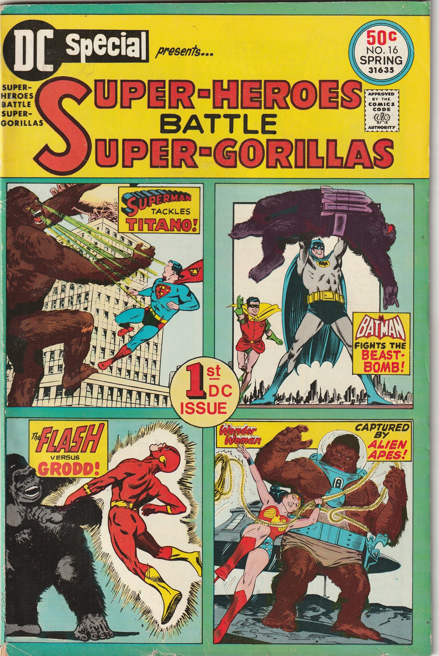 DC Special #16 (1975) Presents Super-Heroes Battle Super-Gorillas