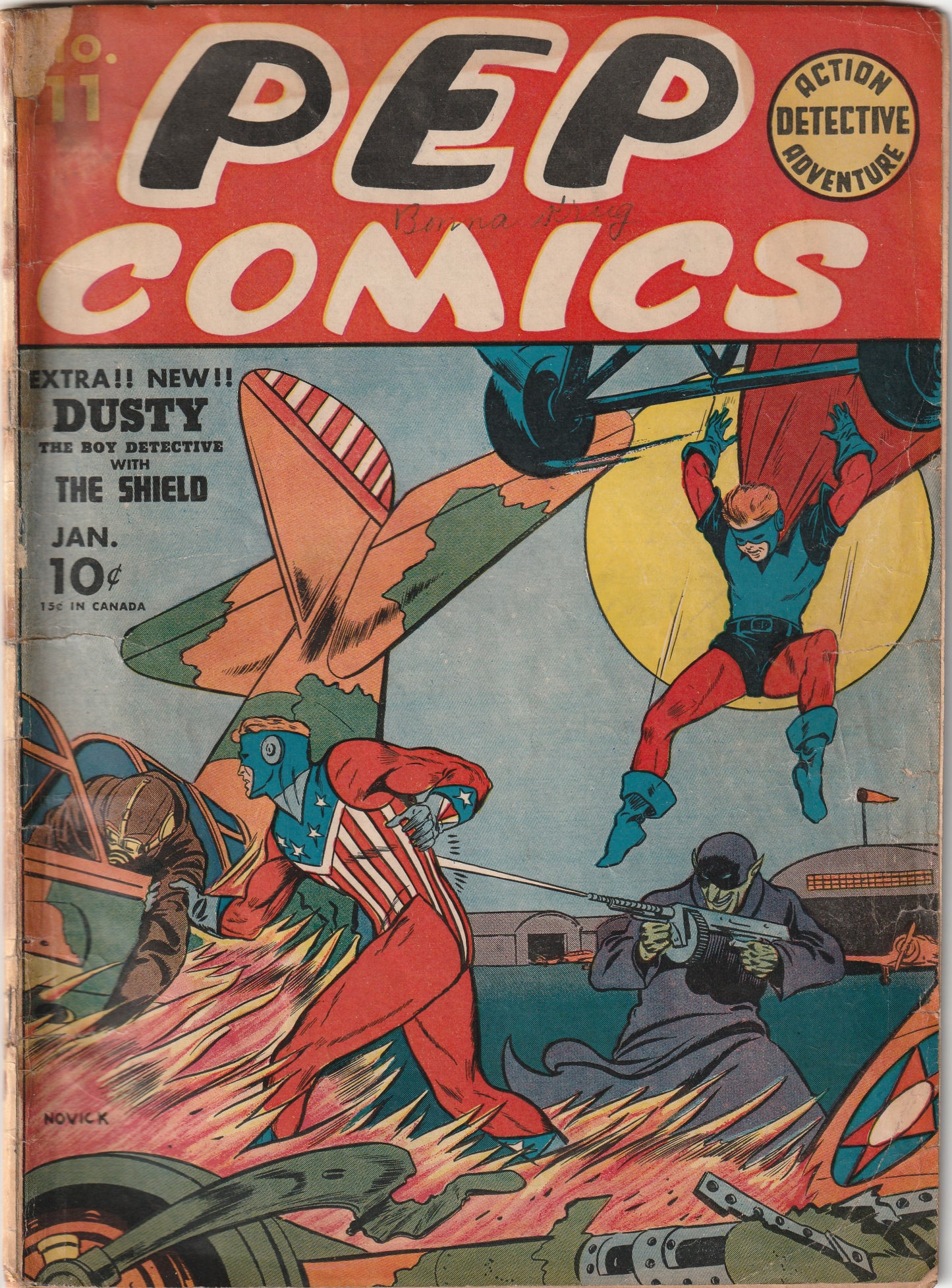 Pep Comics #11 (1941) - 1st Appearance of Dusty, Shield's sidekick