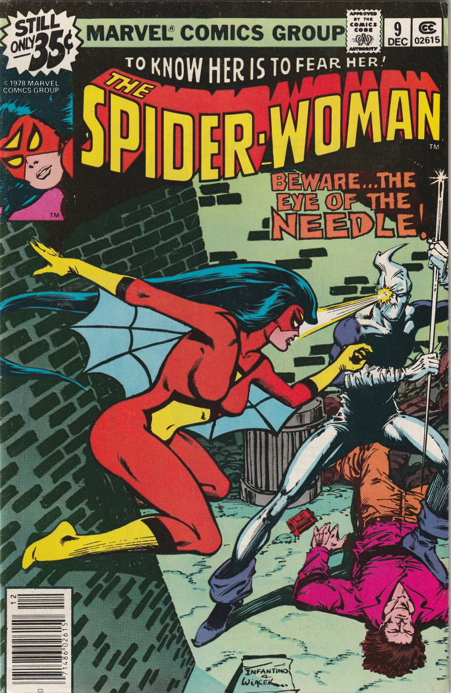 Spider-Woman #9 (1978) - 1st Appearance of Needle (Josef Saint)