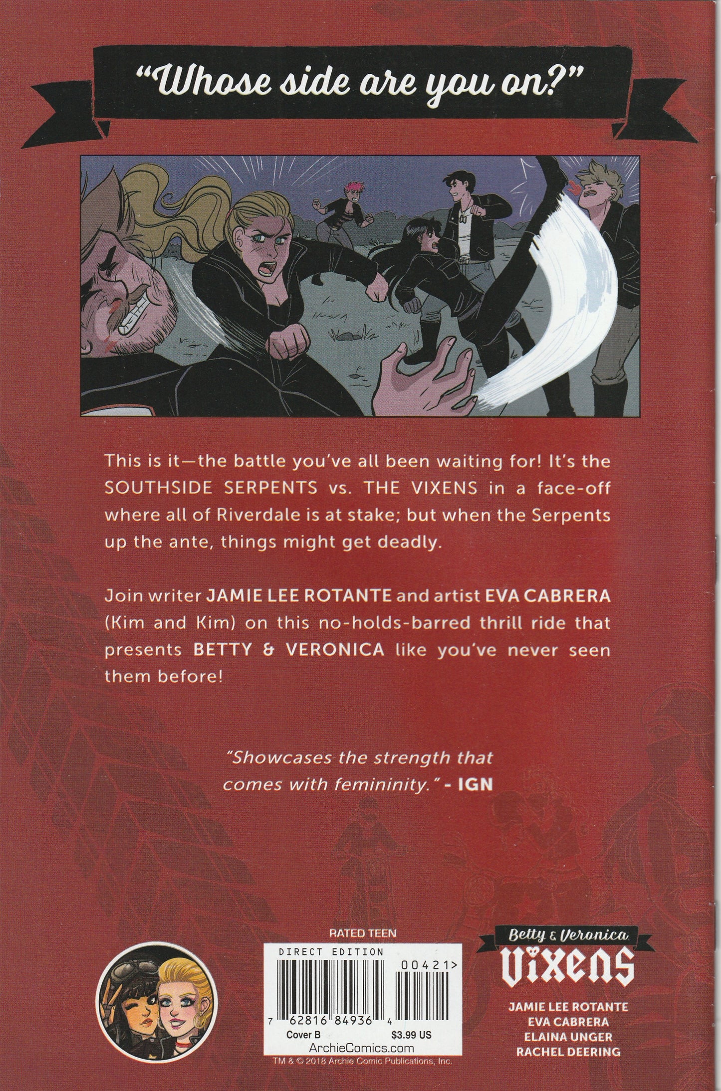 Betty and Veronica Vixens #4 (2018) - Cat Staggs Variant Cover