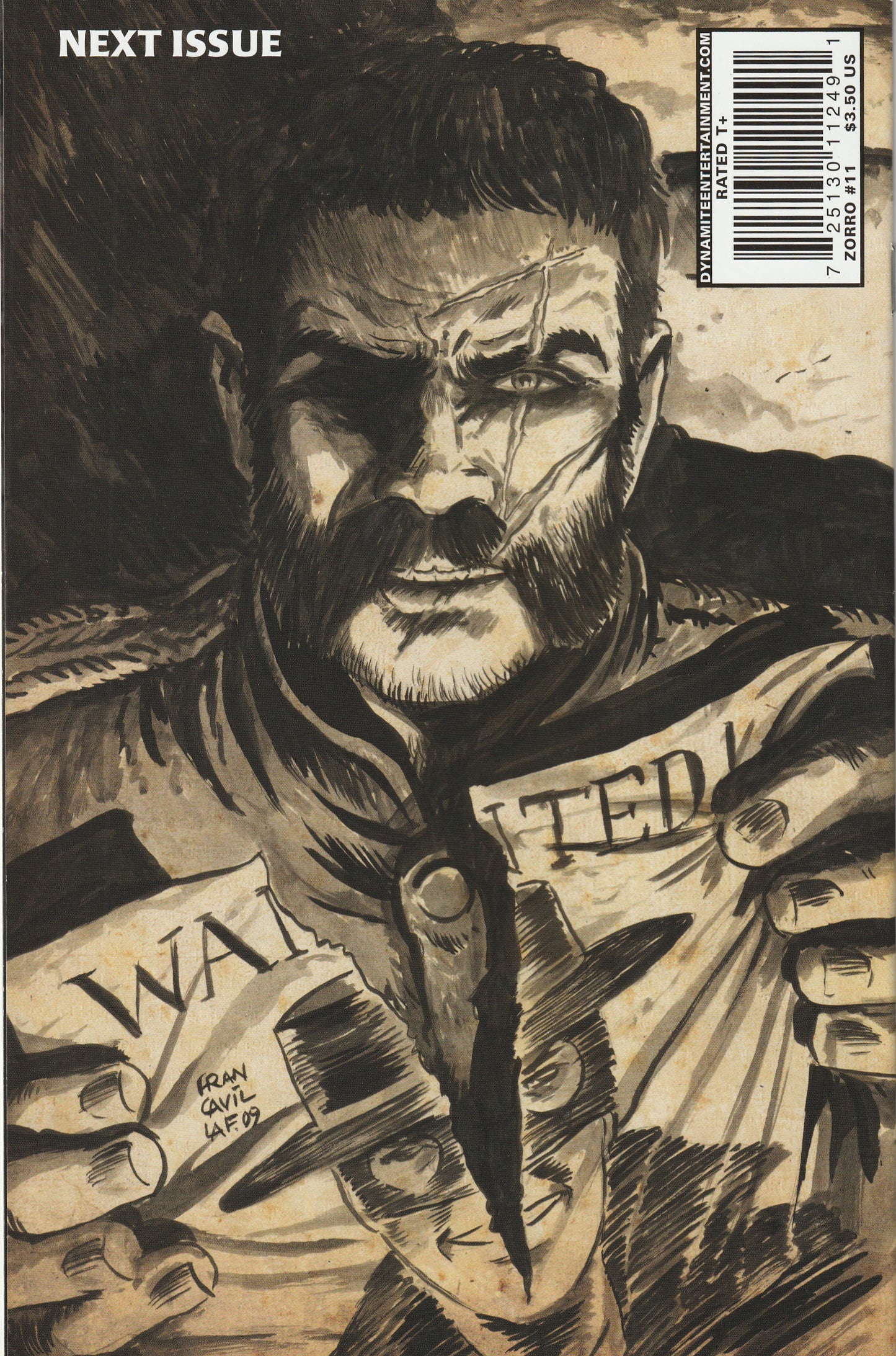 Zorro #11 (2009) - Cover A Francesco Francavilla