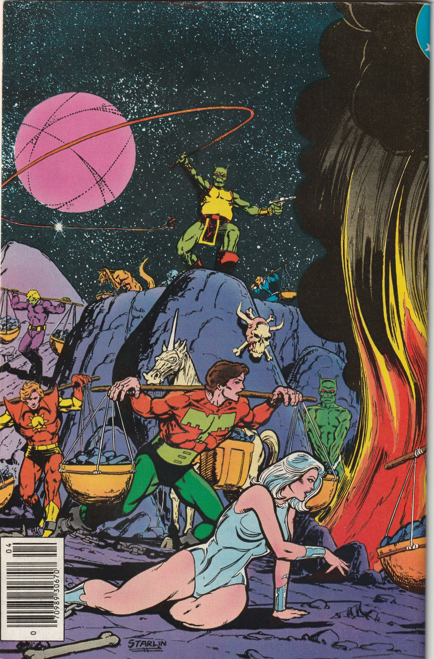 Superboy and the Legion of Super-Heroes #238 (1978) - beautiful Starlin wrap cover