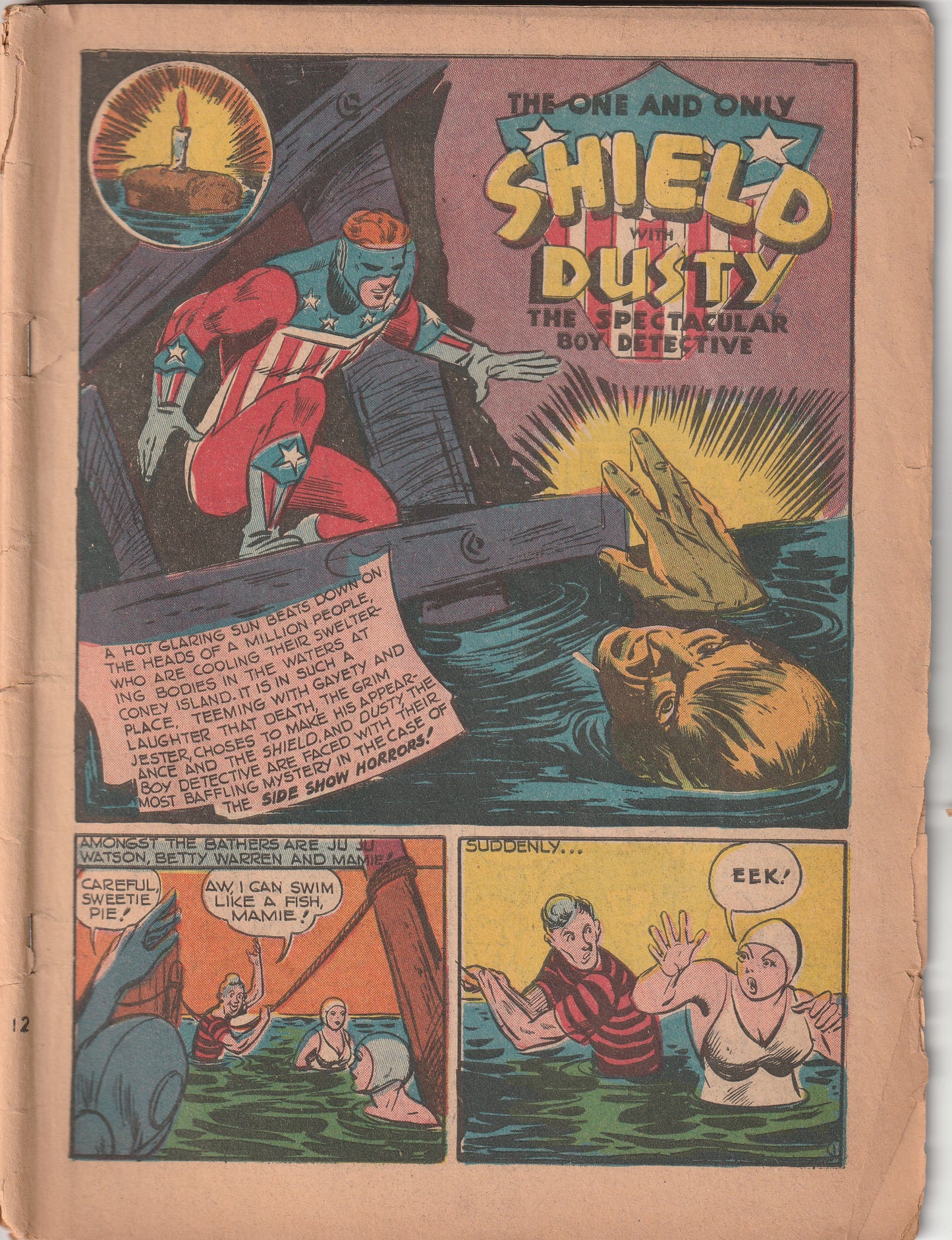 Pep Comics #18 (1941) - Bondage/torture cover