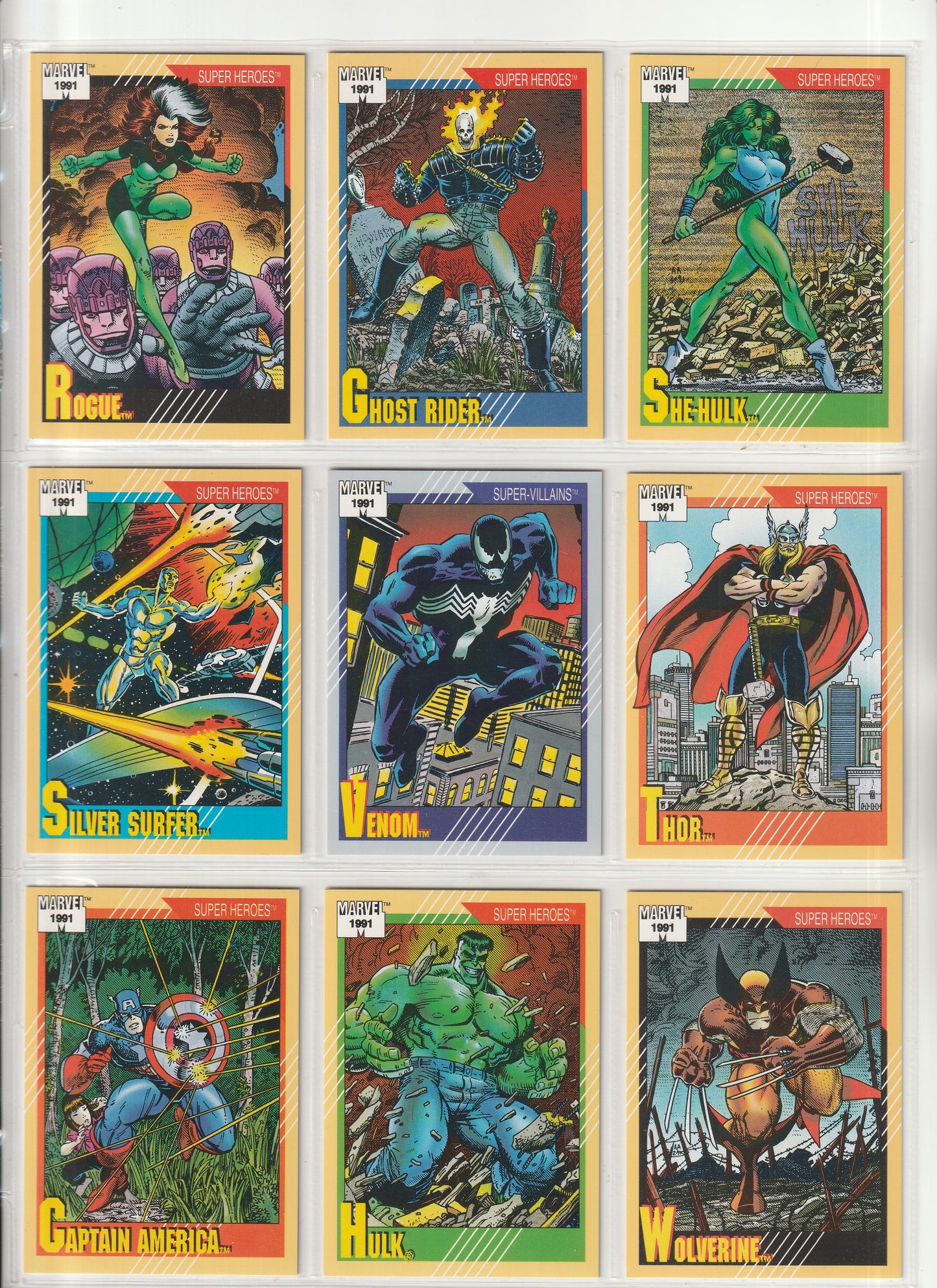 1991 Impel Marvel Universe Series 2 - Complete base set + 4 Holograms