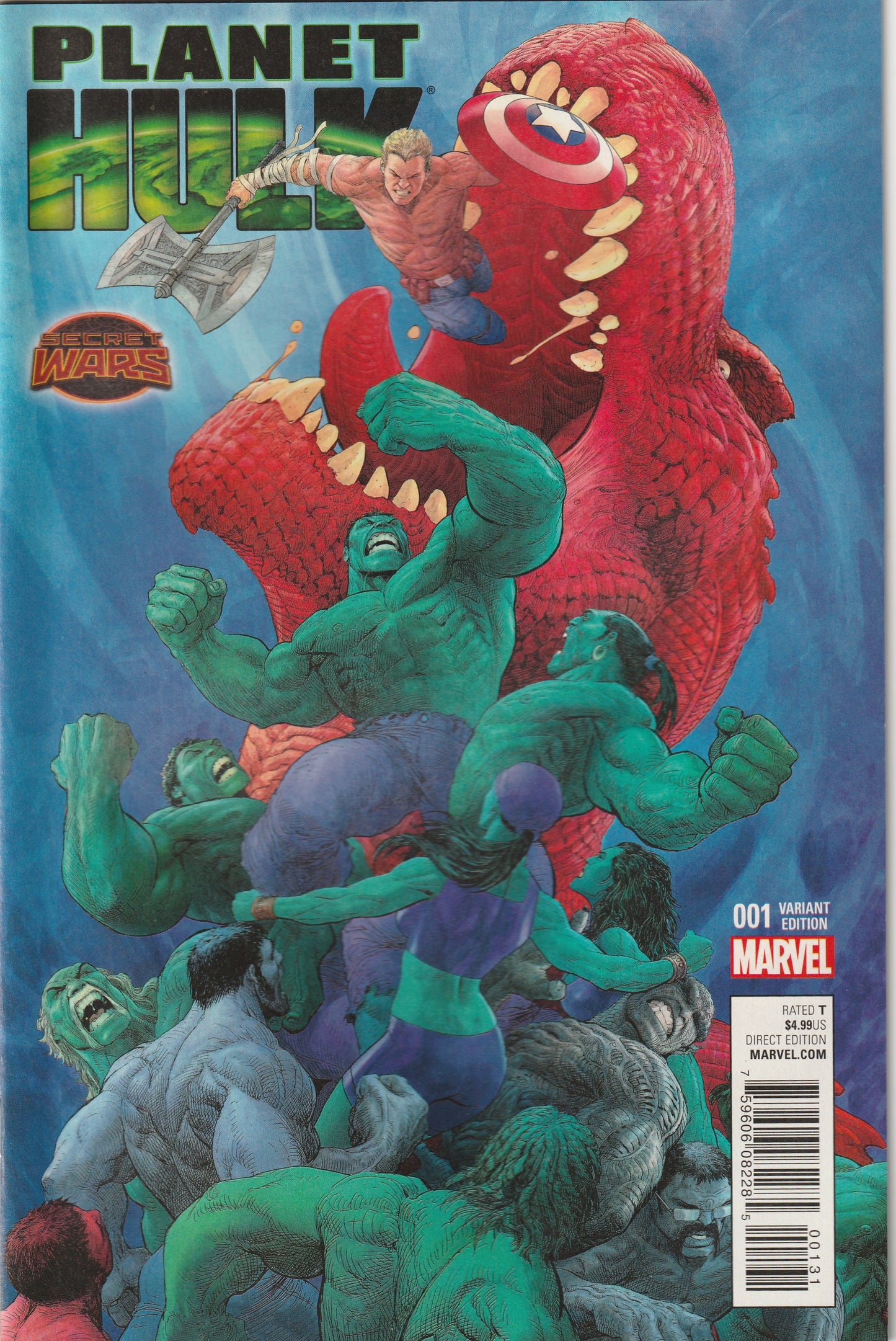 Planet Hulk #1 (2015) - Mukesh Singh Variant Cover 1:20 Ratio