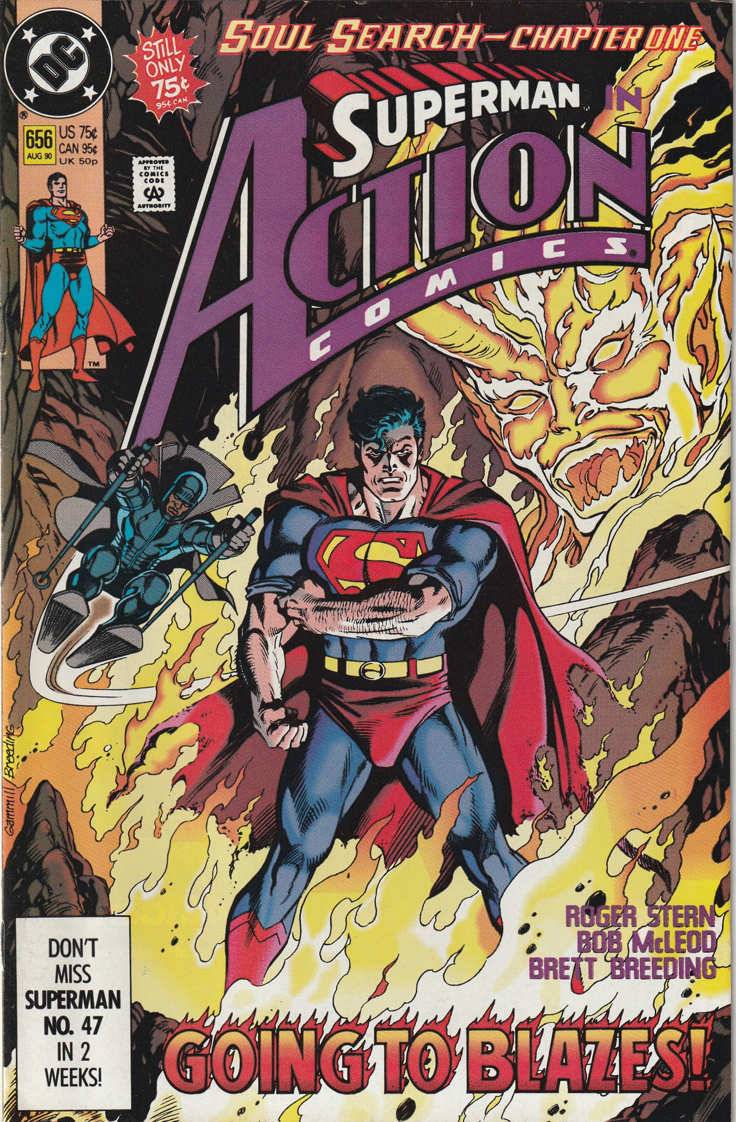 Action Comics #656 (1990) - 1st Appearance of Blaze