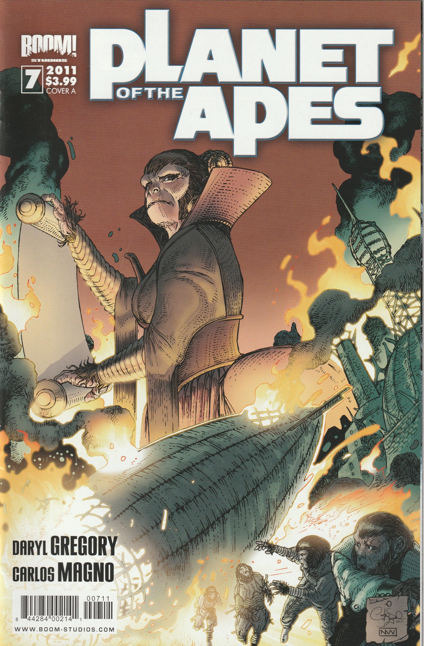 Planet of the Apes #7 (2011) - Cover A by Carlos Magno