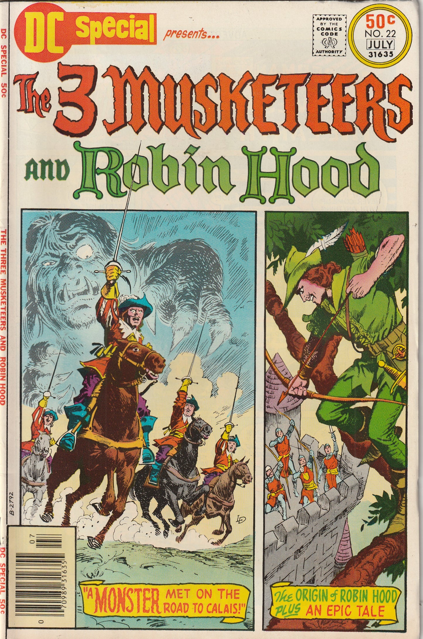DC Special #22 (1976) Presents The 3 Musketeers and Robin Hood