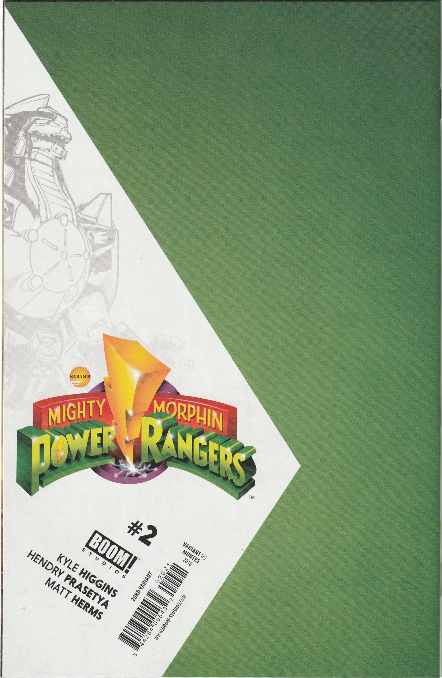 Mighty Morphin Power Rangers #2 (2016) - Goni Montes Virgin Variant Cover 1:25