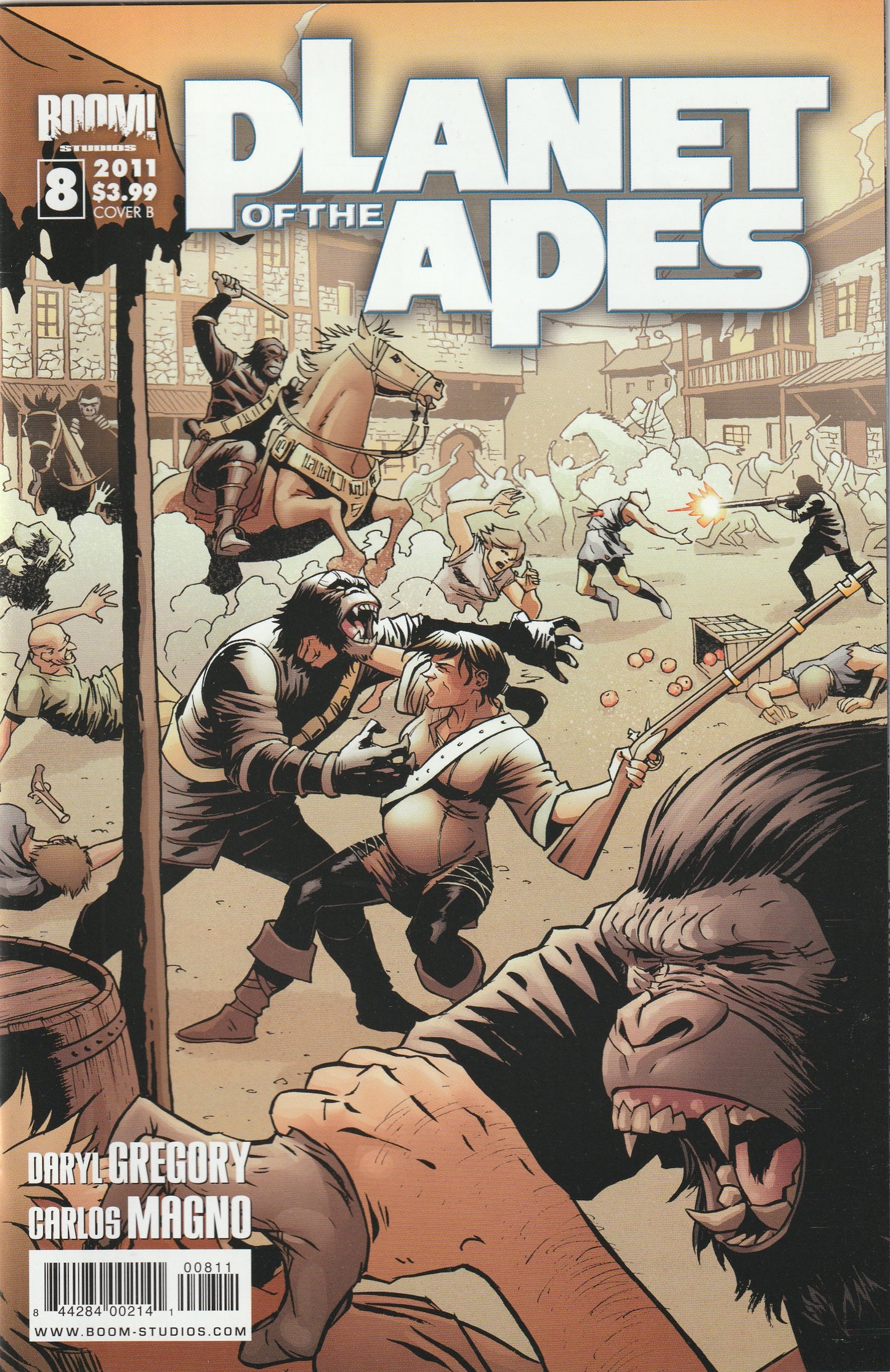 Planet of the Apes #8 (2011) - Cover B by Damian Couceiro