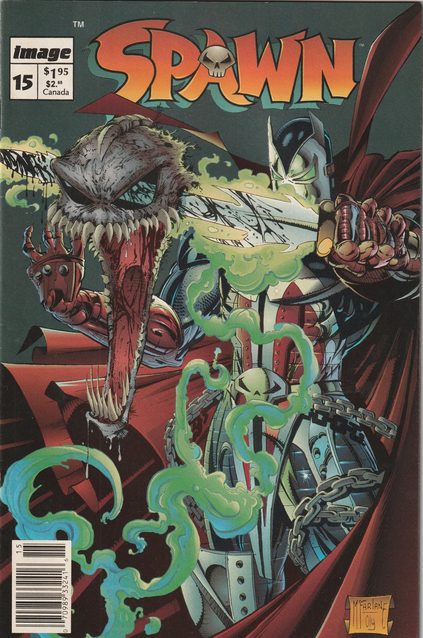 Spawn #15 (1993) - Newsstand edition - Death of the Violator (Clown)