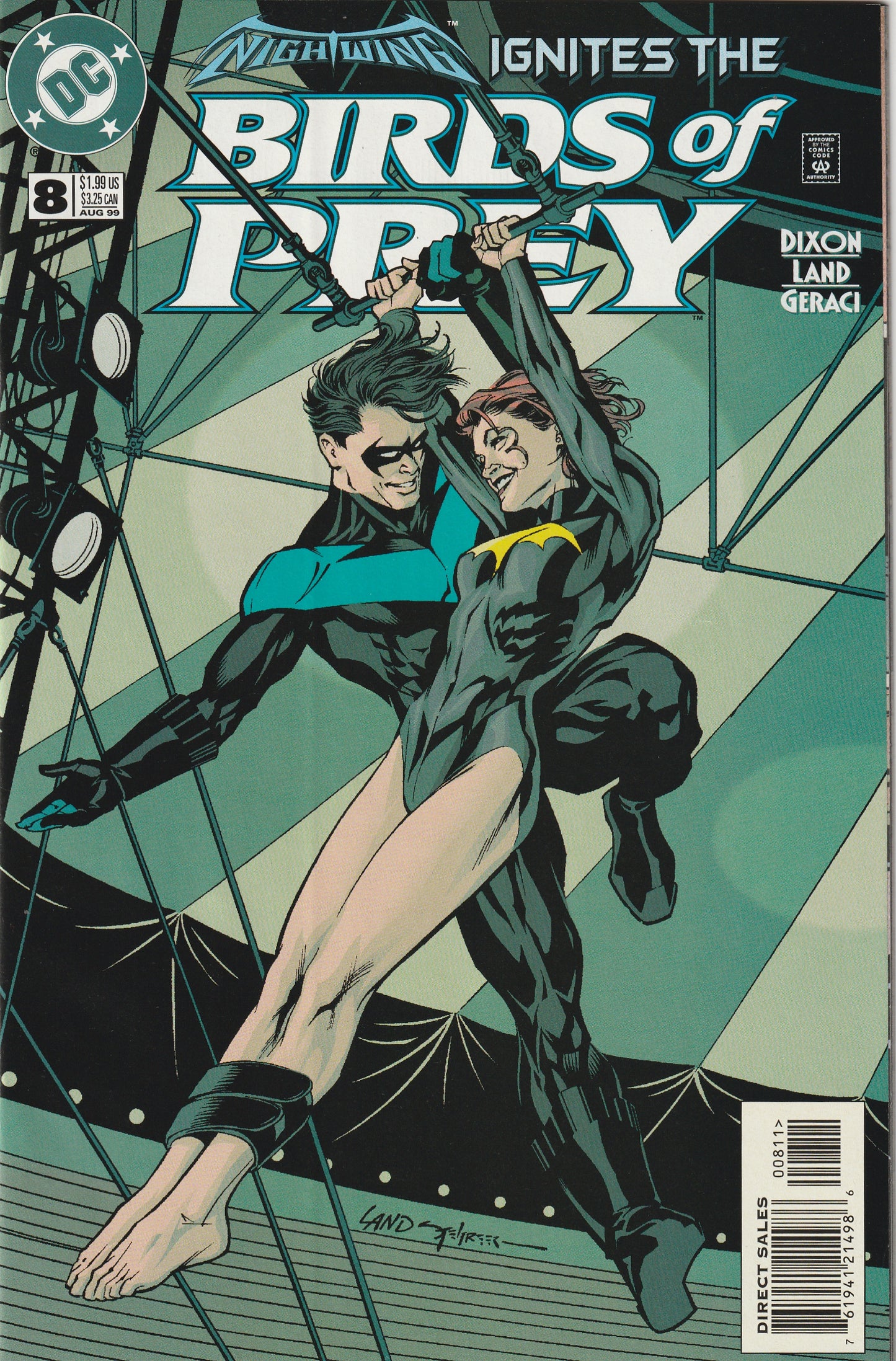 Birds of Prey #8 (1999) - Nightwing and Oracle's relationship begins