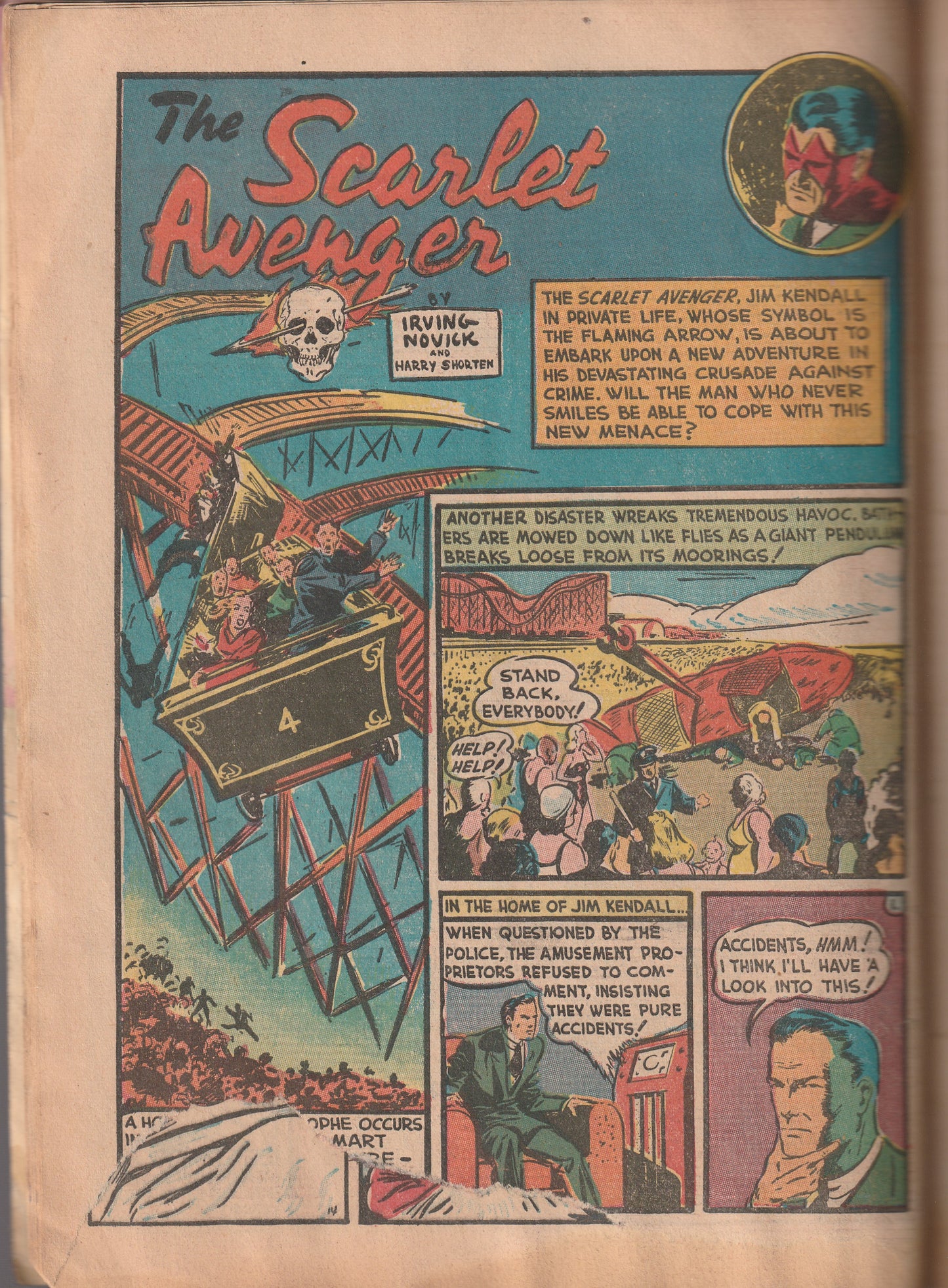 ZIP Comics #6 (1940) - Charles Biro cover