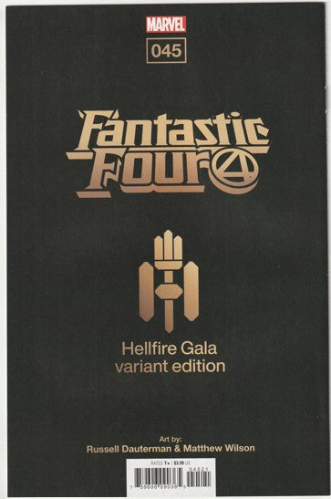 Fantastic Four #45 (LGY #690, Volume 6, 2022) - Russell Dauterman Hellfire Gala Variant
