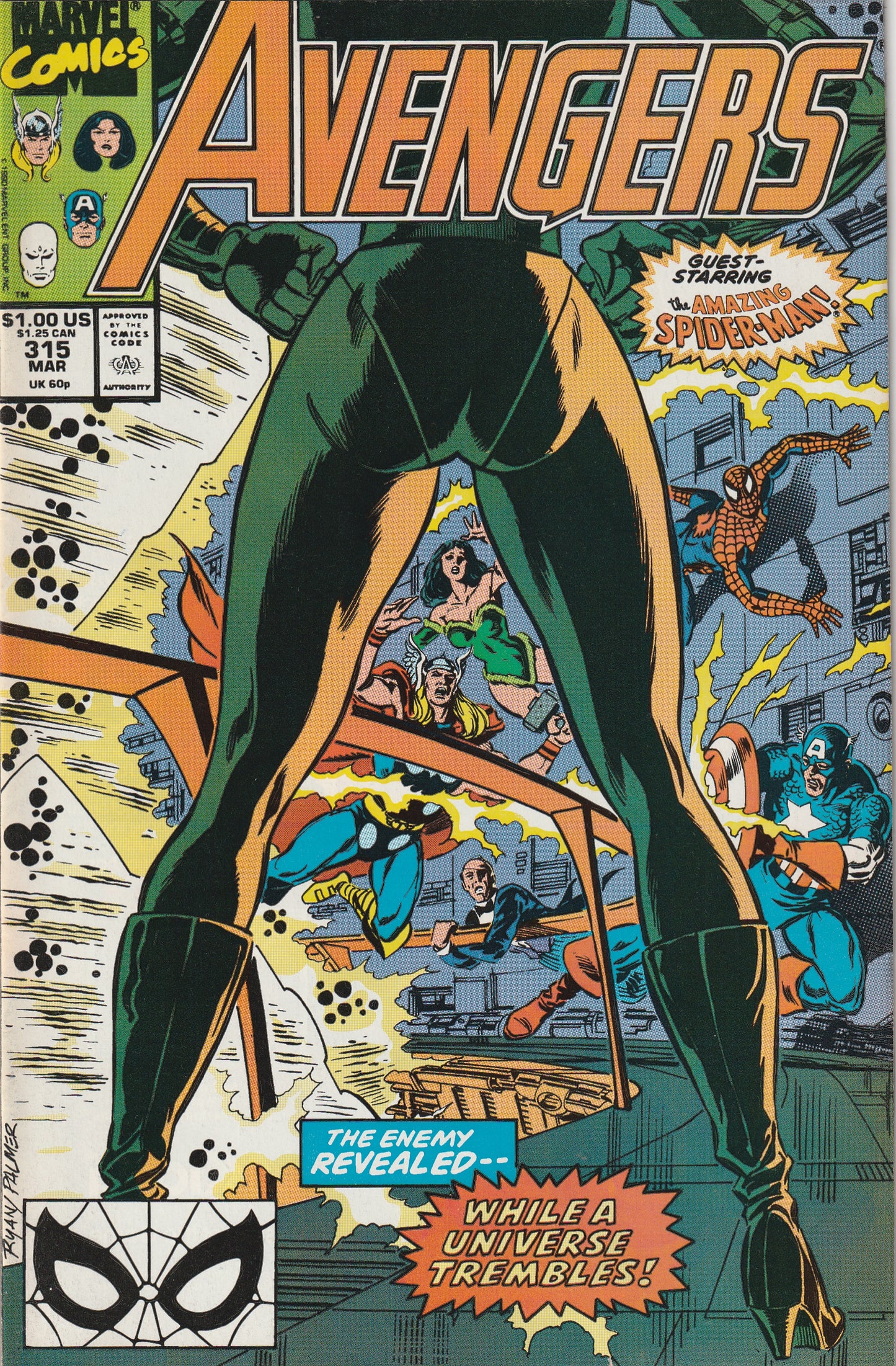Avengers #315 (1990) - Spider-Man, Space Pirate (Nebula) Appearance