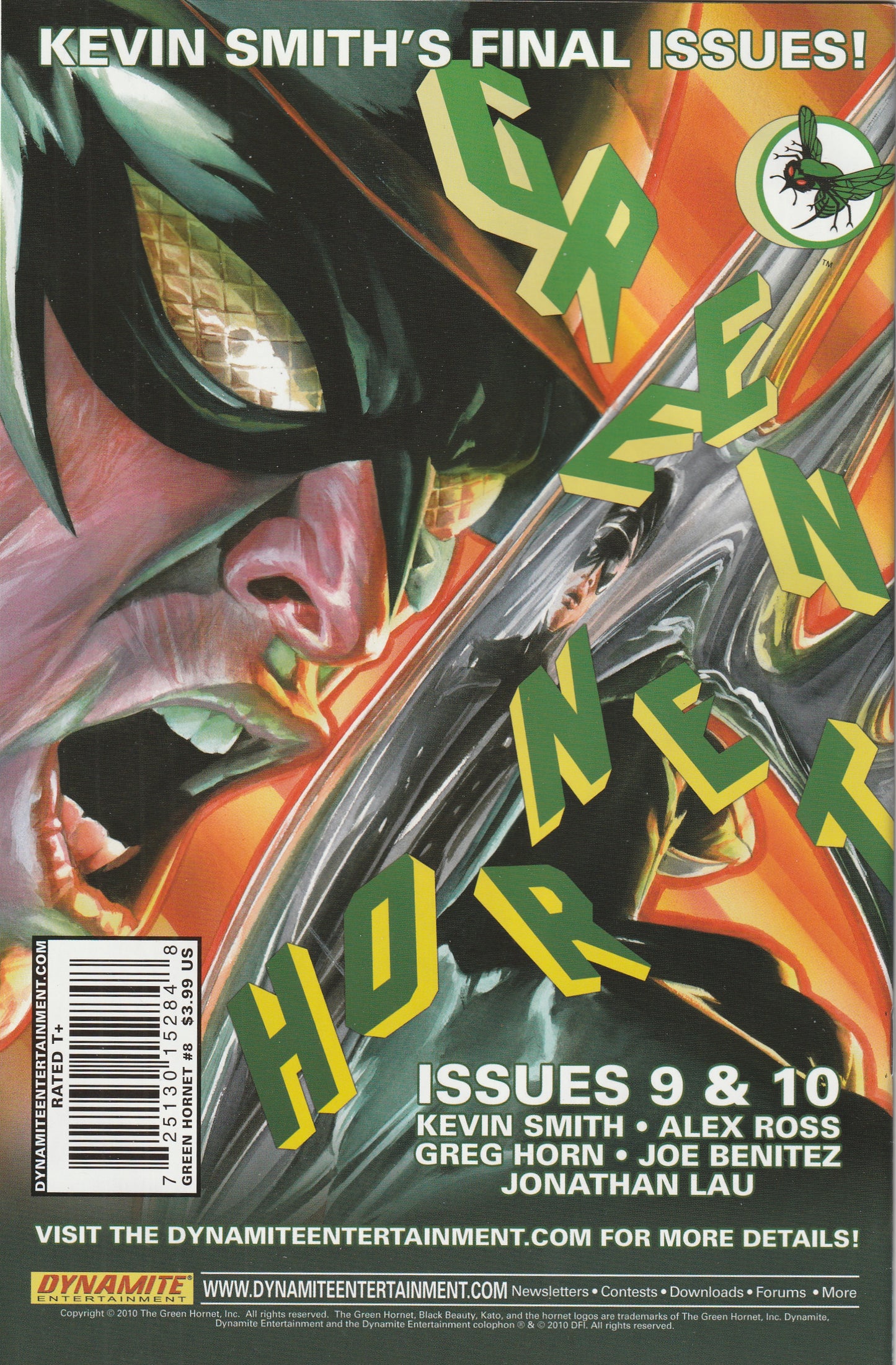 Green Hornet #8 (2010) - Kevin Smith, Greg Horn Cover