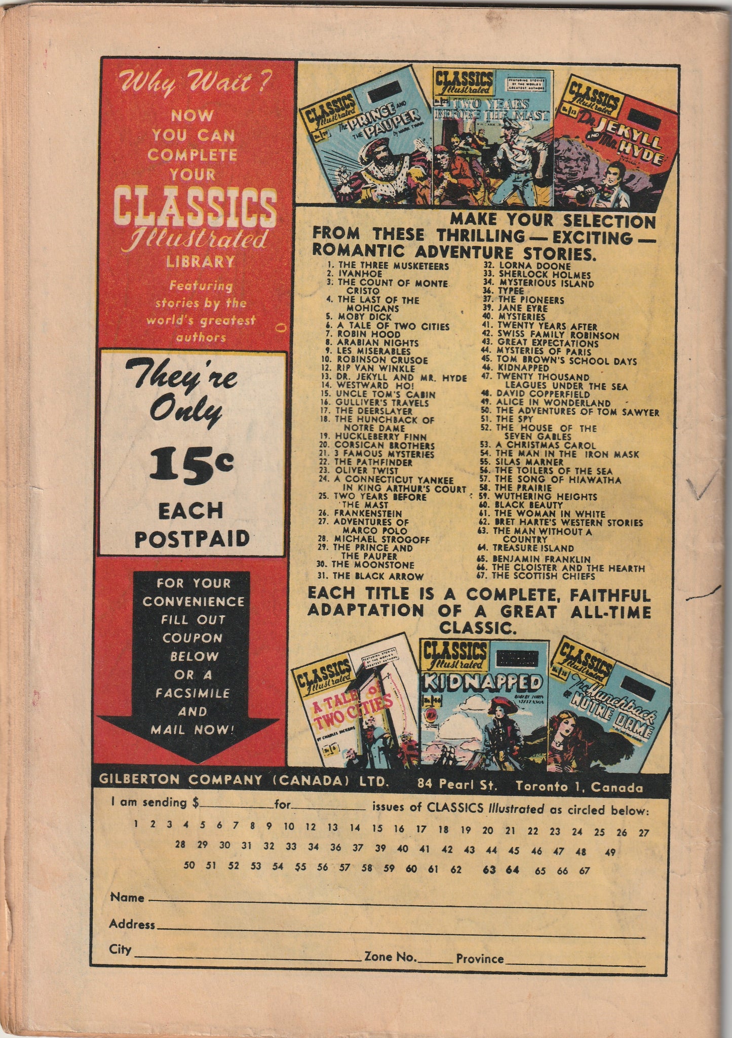 Classics Illustrated #32 - Lorna Doone (3rd printing, 1950)