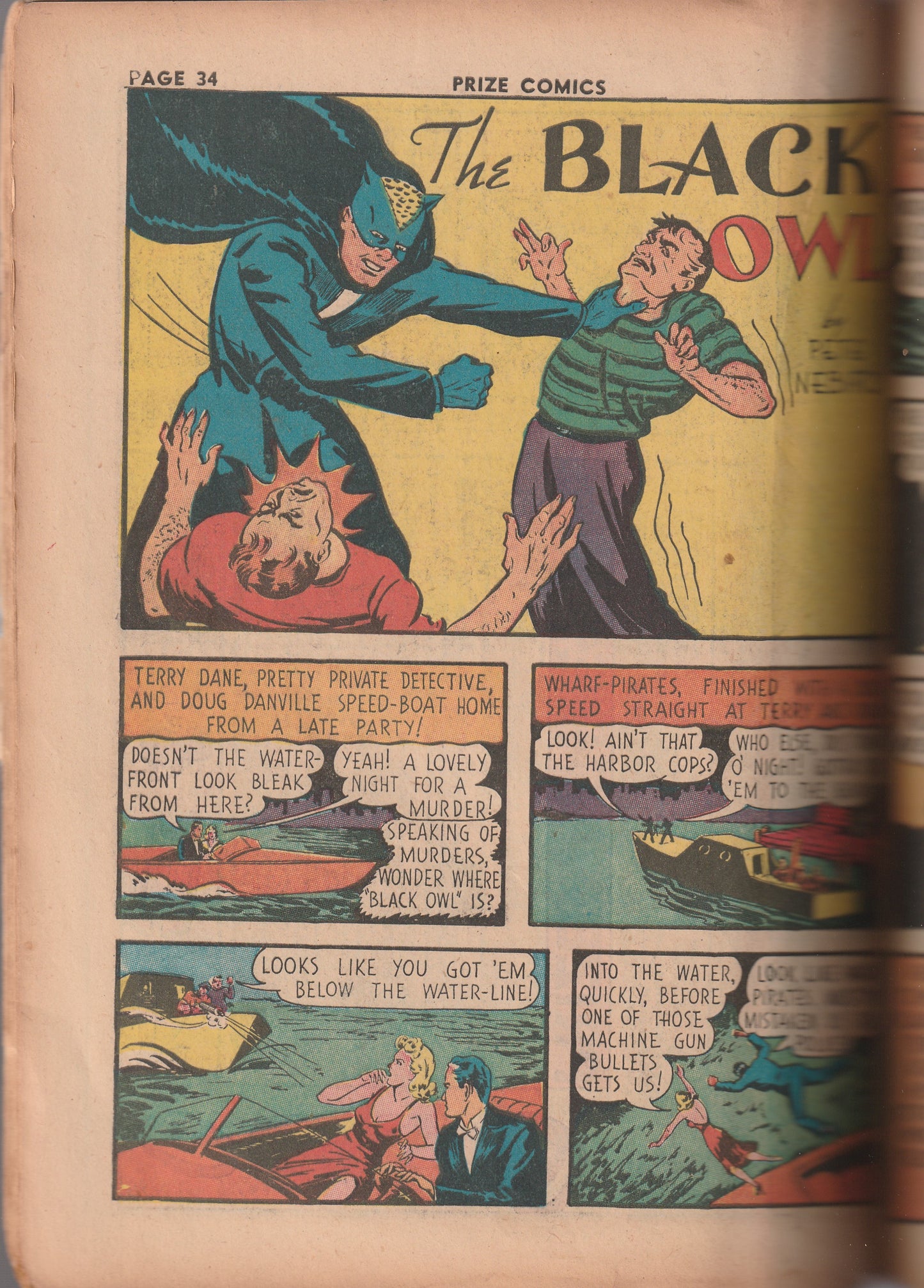 Prize Comics #3 (1940) - Classic Sci-Fi cover