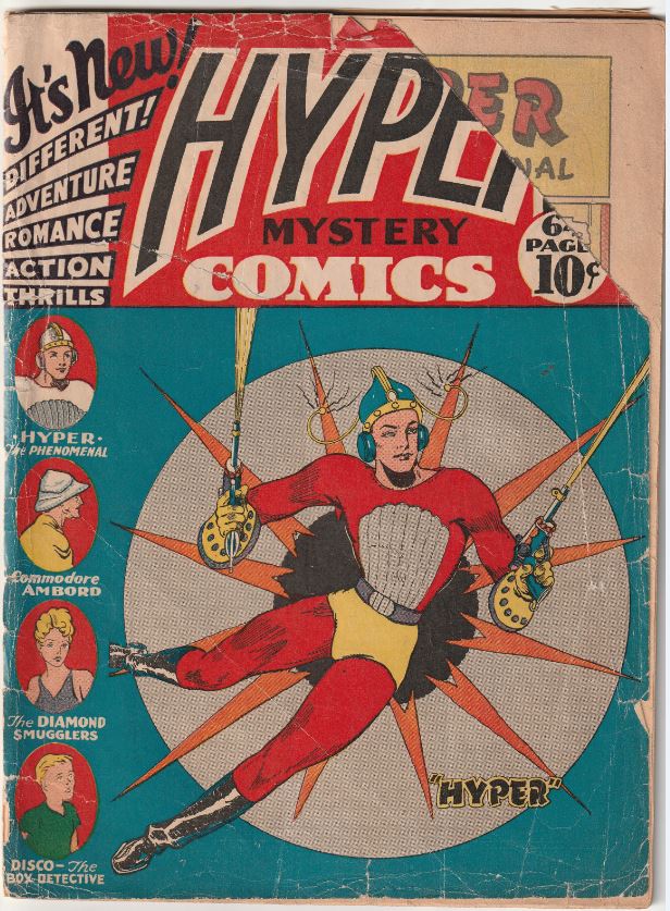Hyper Mystery Comics Vol 1 #1 (1940) - Hyper, the Phenomenal begins