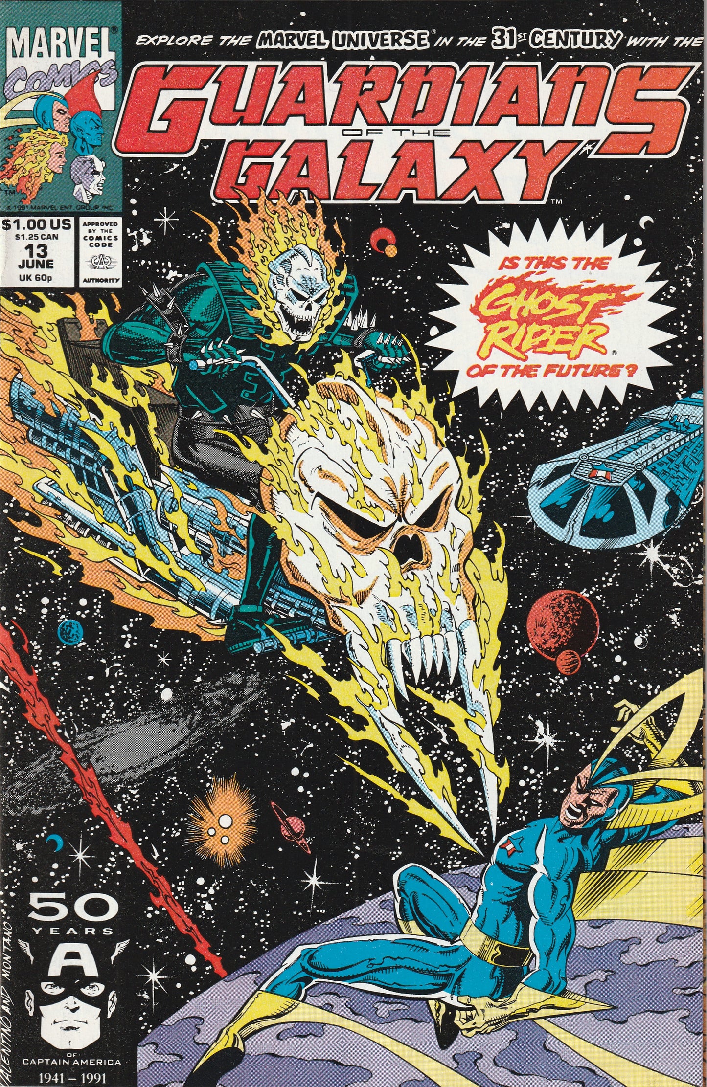 Guardians of the Galaxy #13 (1990) - Jim Valentino - 1st Appearance Spirit Of Vengeance