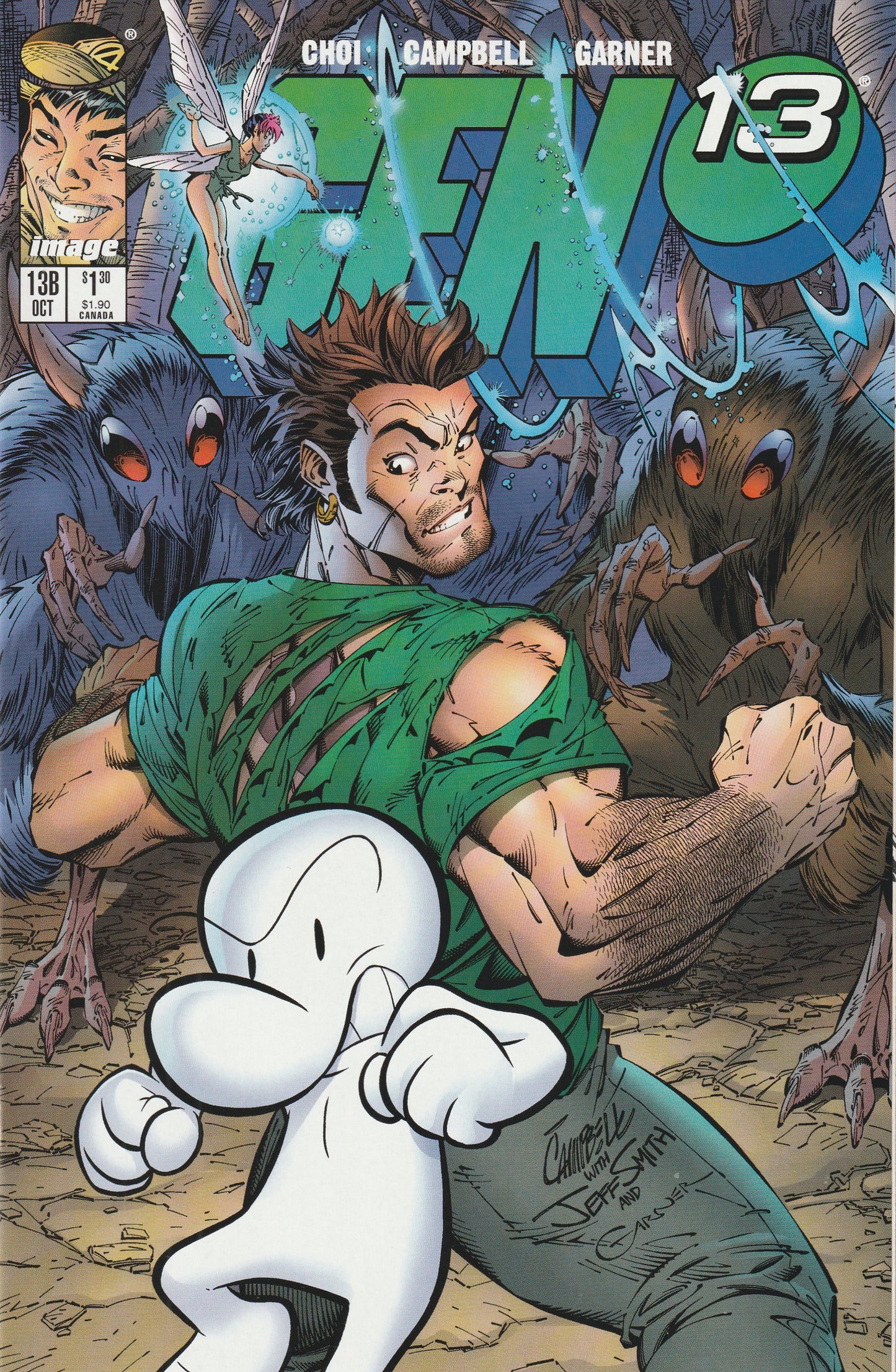 Gen 13 #13B (Volume 2, 1996) - J. Scott Campbell Cover with Jeff Smith