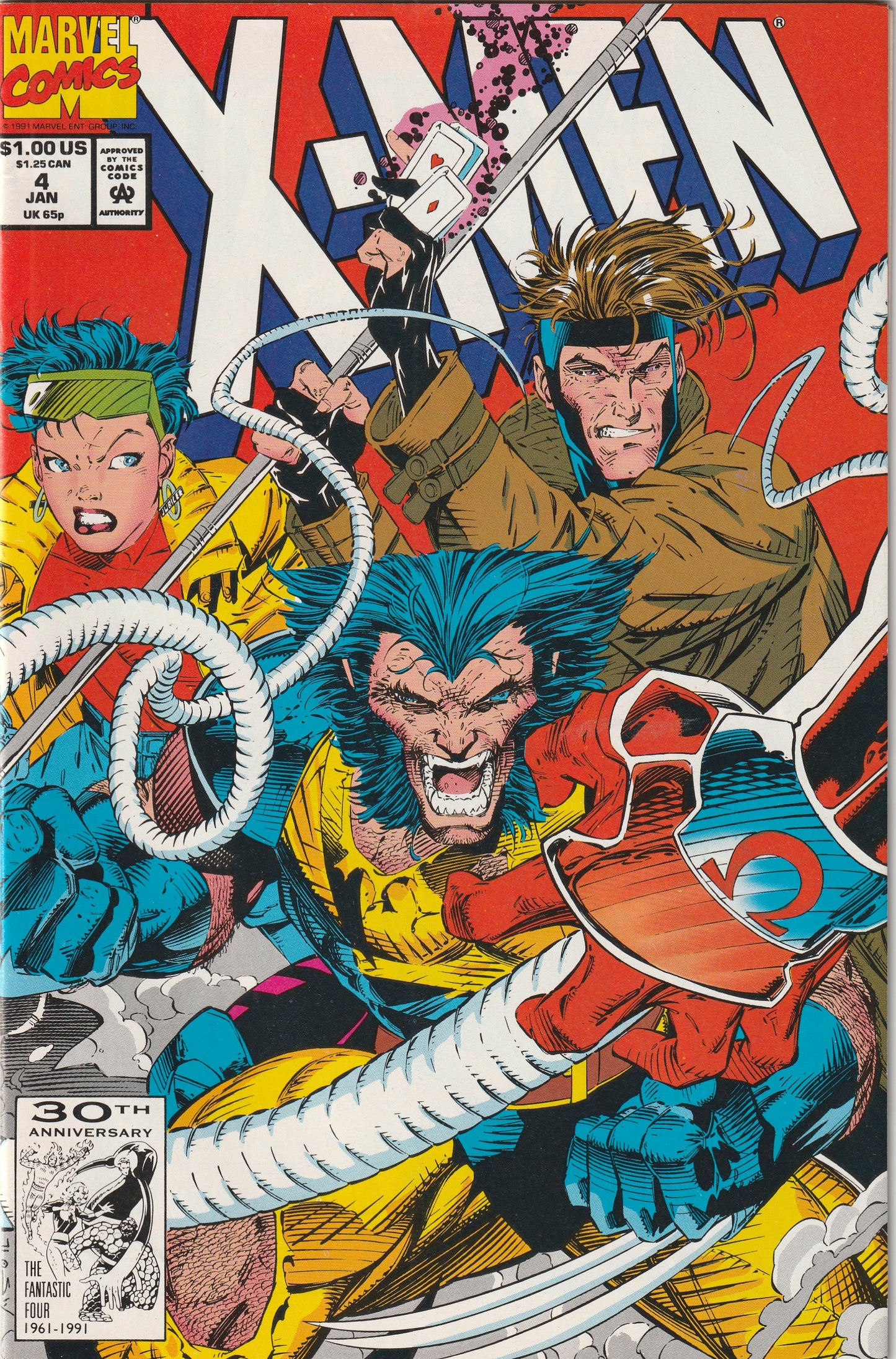 X-Men #4 (1992) - 1st Appearance of Omega Red (Arkady Rossovich)