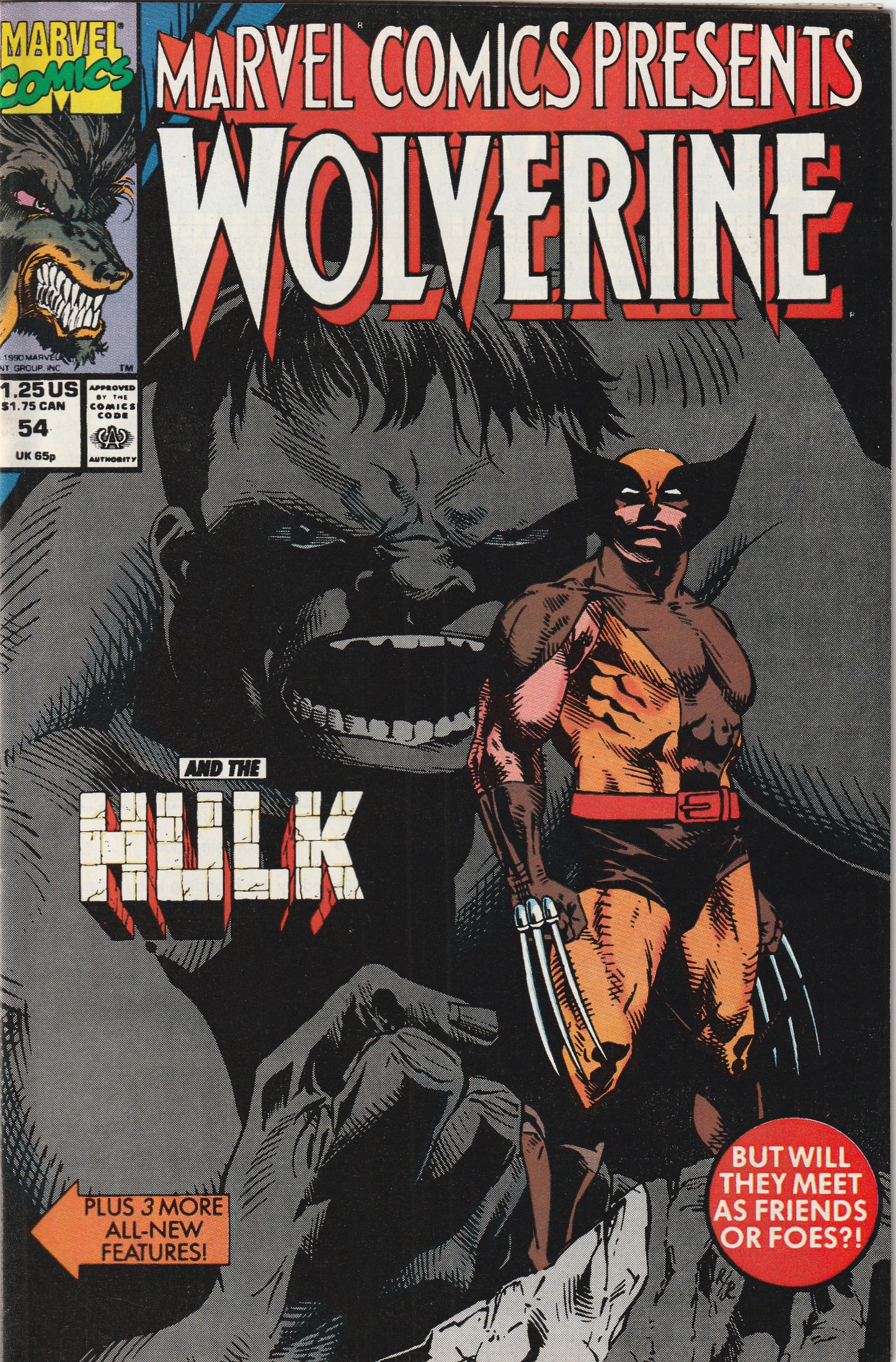 Marvel Comics Presents #54 (1990) - Wolverine & Hulk