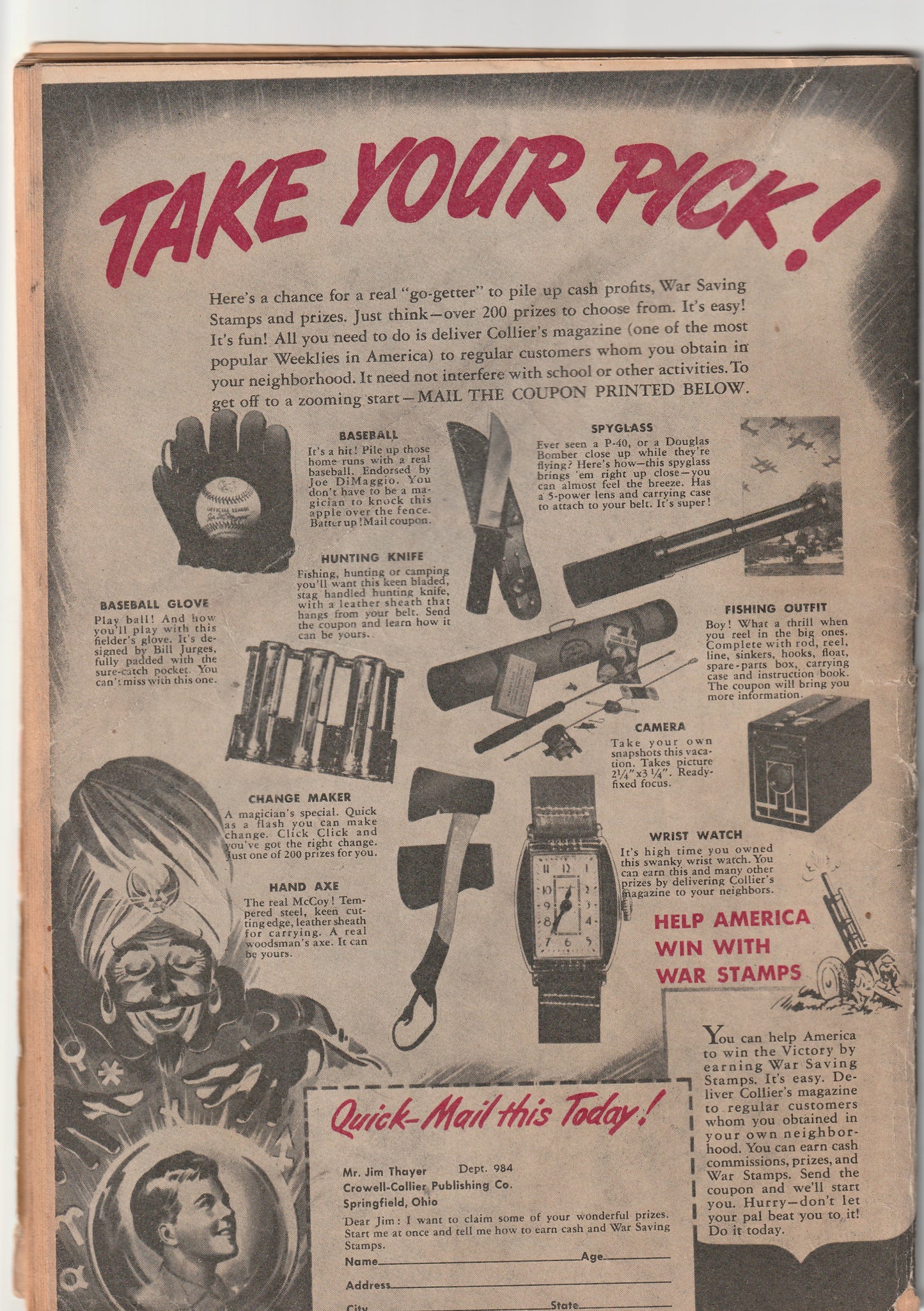 Prize Comics #33/Vol 3 #9 (1943) - Classic Bondage/torture cover