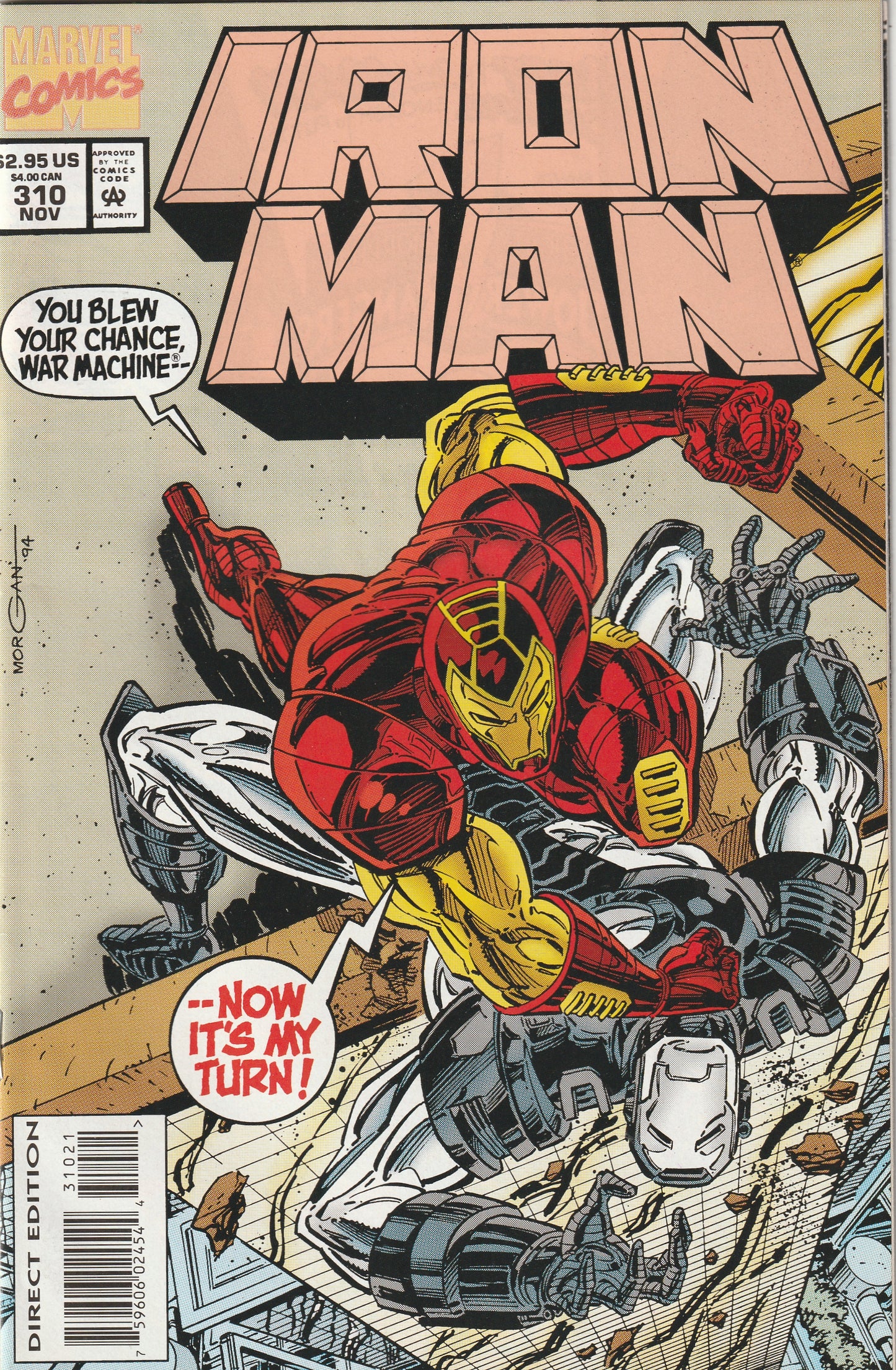 Iron Man #310 (1994) - Neon ink cover
