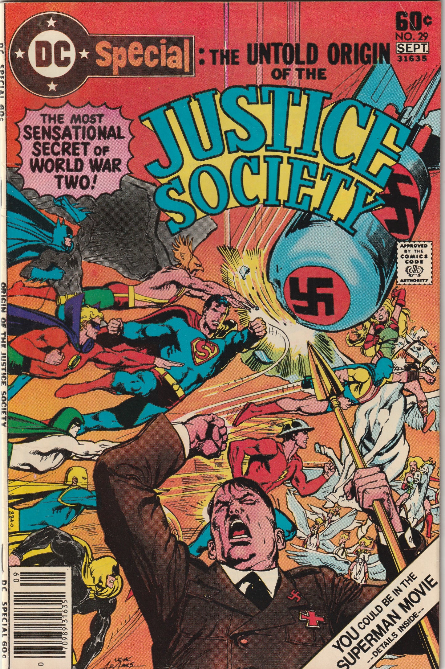 DC Special #29 (1977) Presents The Untold Origin of the Justice Society - Hitler cover