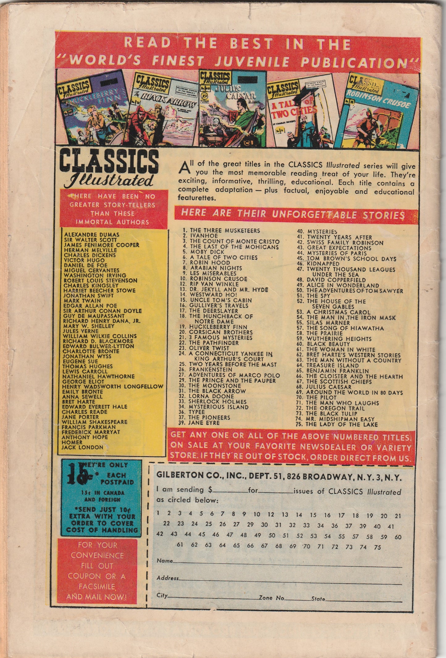 Classics Illustrated #40 - Mysteries by Edgar Allan Poe (3rd printing, 1947)