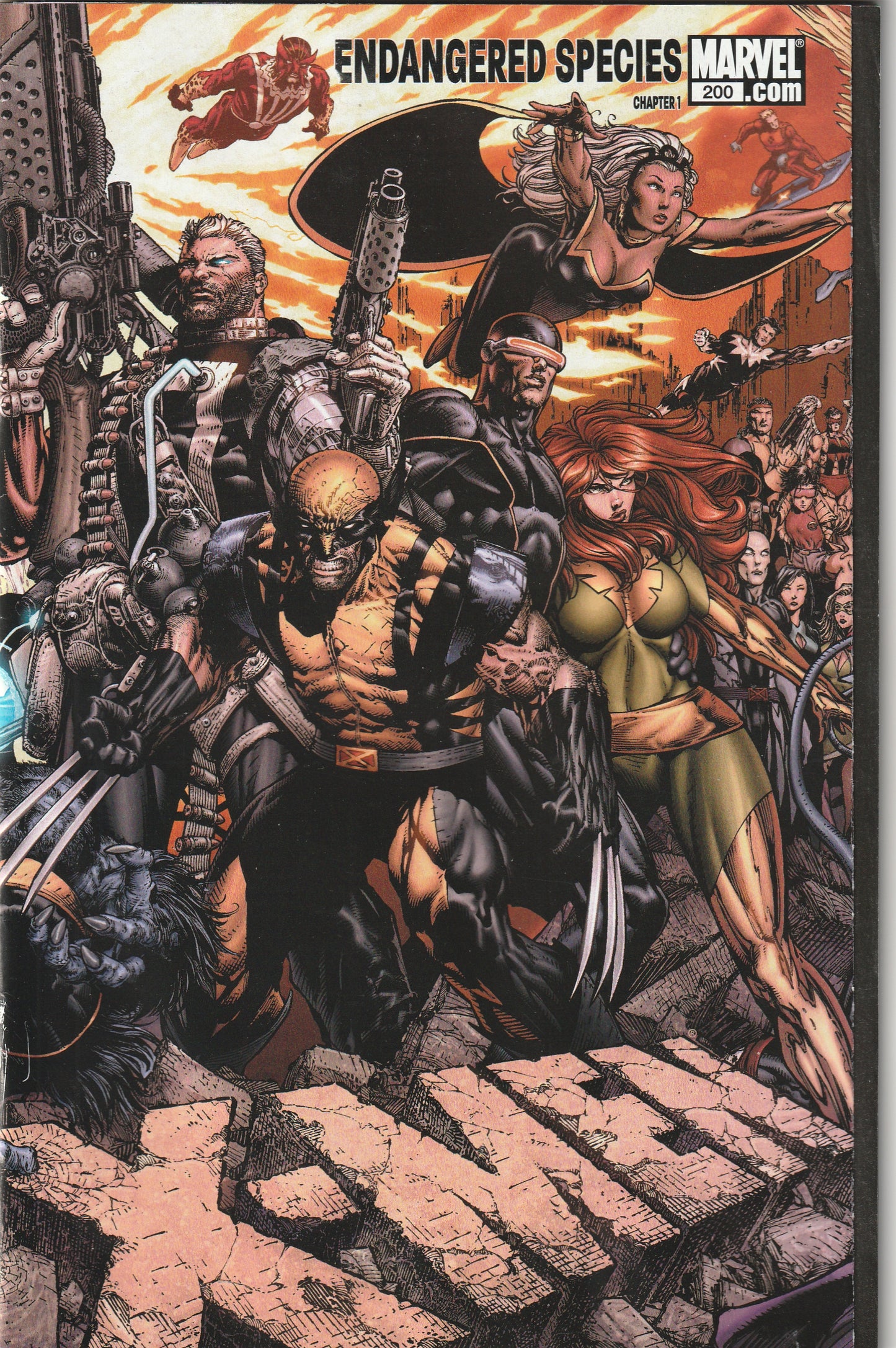X-Men #200 (2007) - David Finch Gatefold Variant Cover