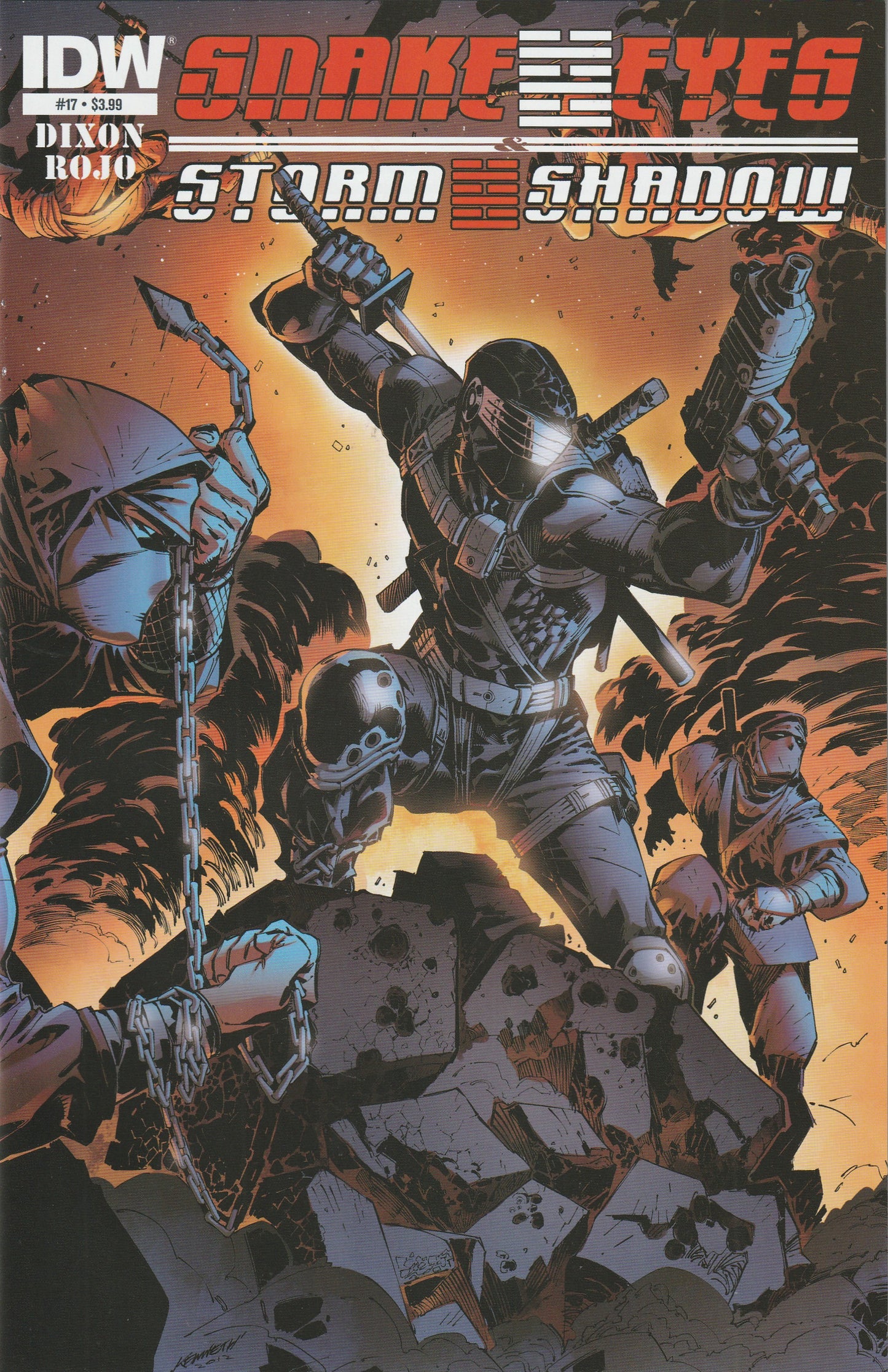 G.I. Joe: Snake Eyes and Storm Shadow #17 (2012) - Cover A by Kenneth Loh