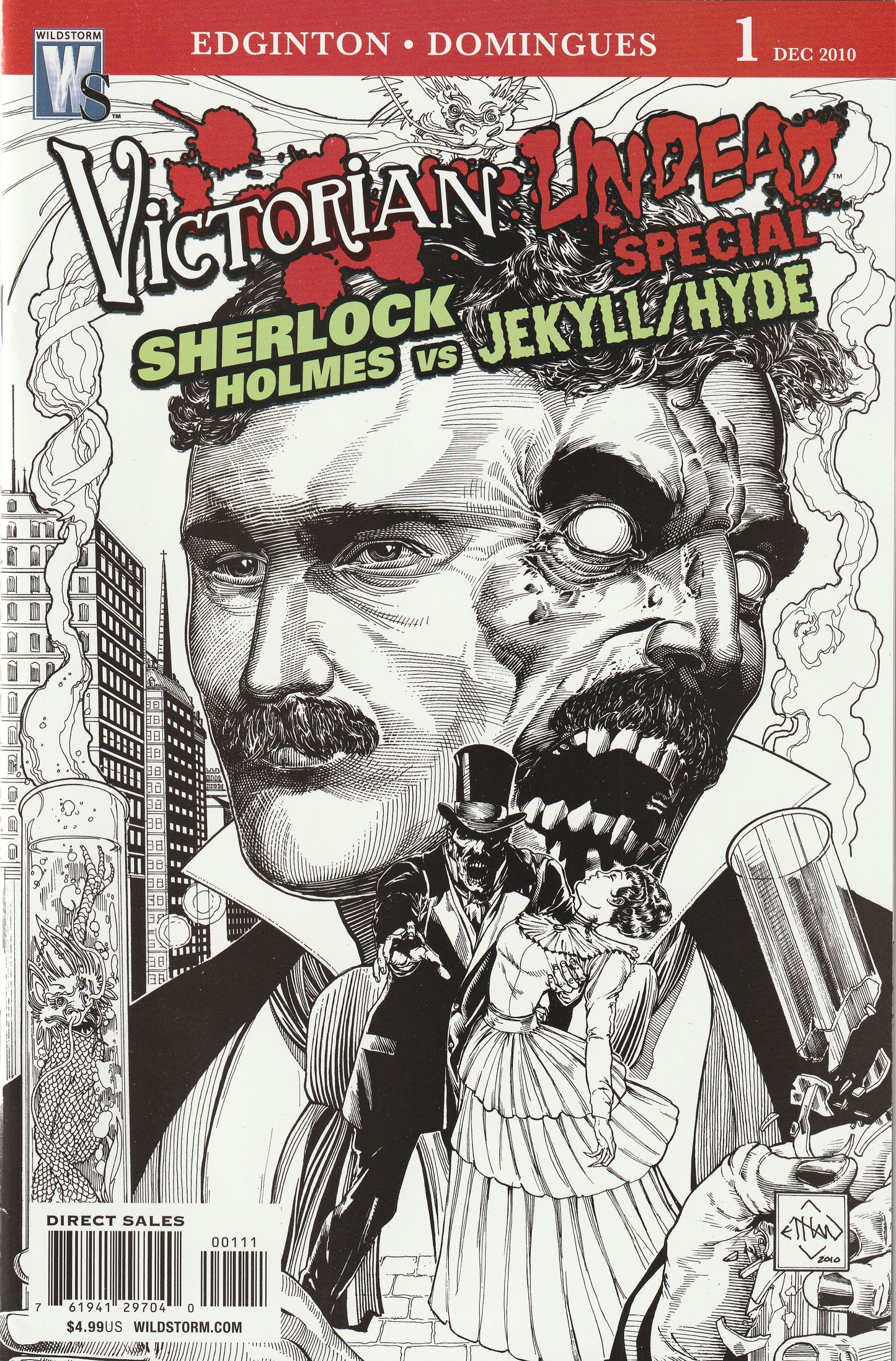 Victorian Undead: Sherlock Holmes vs Dracula (2010-2011) - 5 issue mini series + Bonus