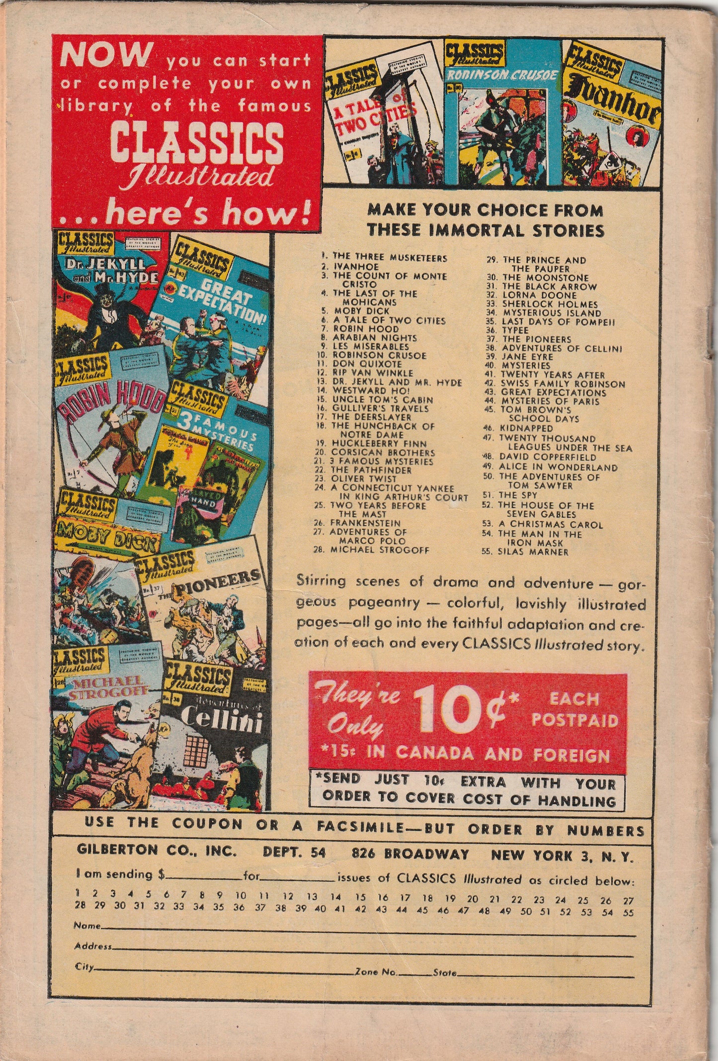 Classics Illustrated #56 - The Toilers of the Sea (1st printing, 1949)