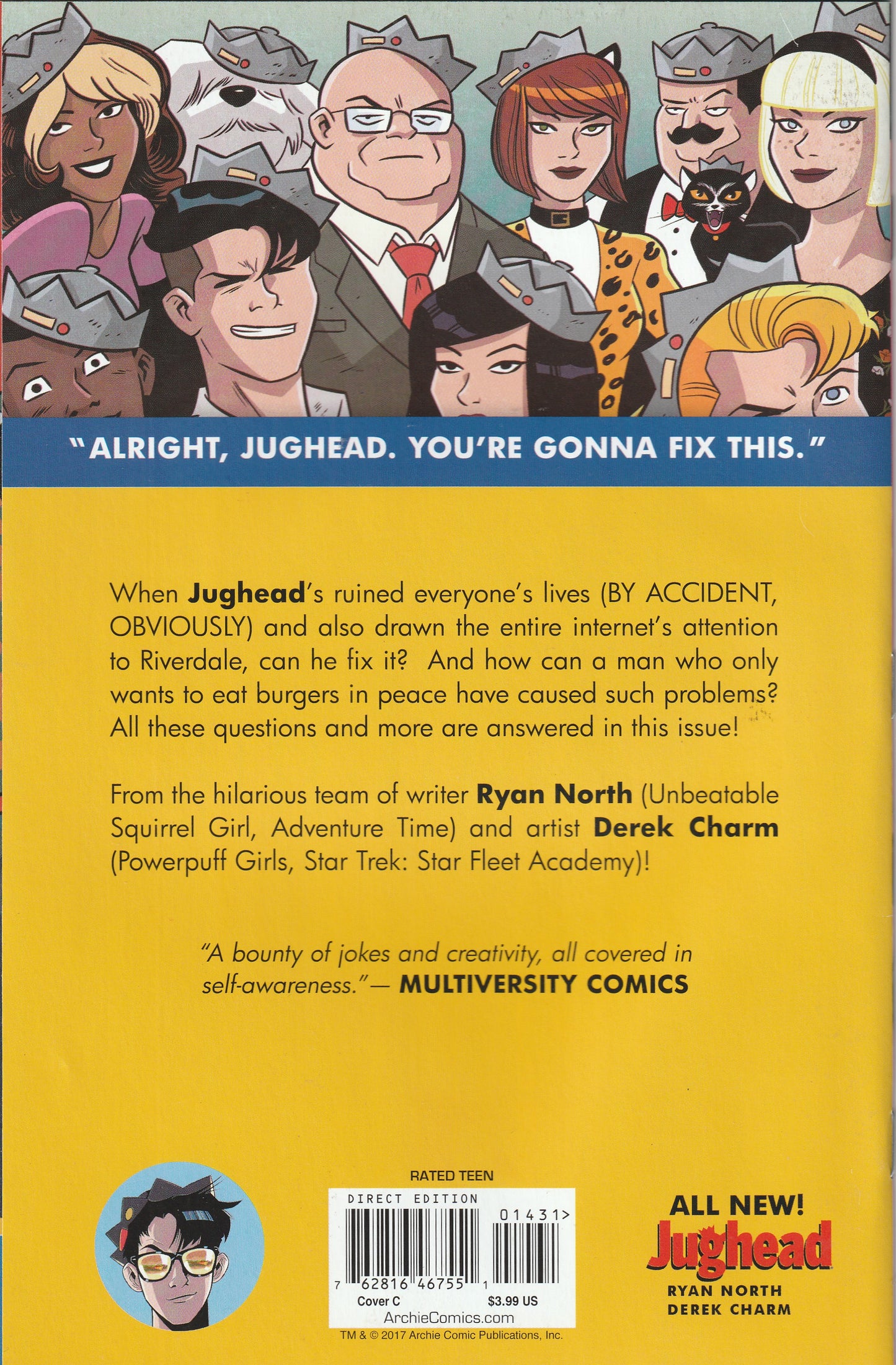Jughead #14 (2017) - Chip Zdarsky Variant Cover