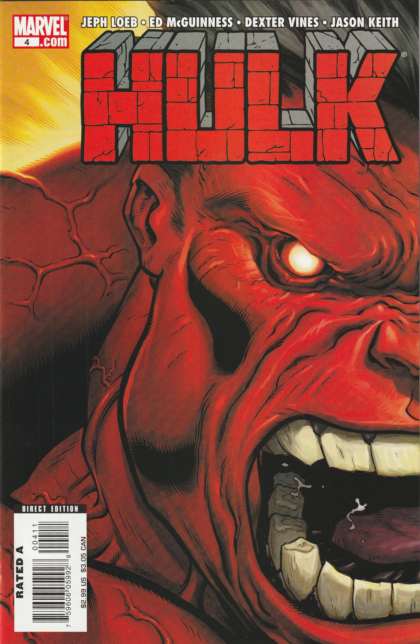 Hulk #4 (2008) - Green Hulk VS Red Hulk