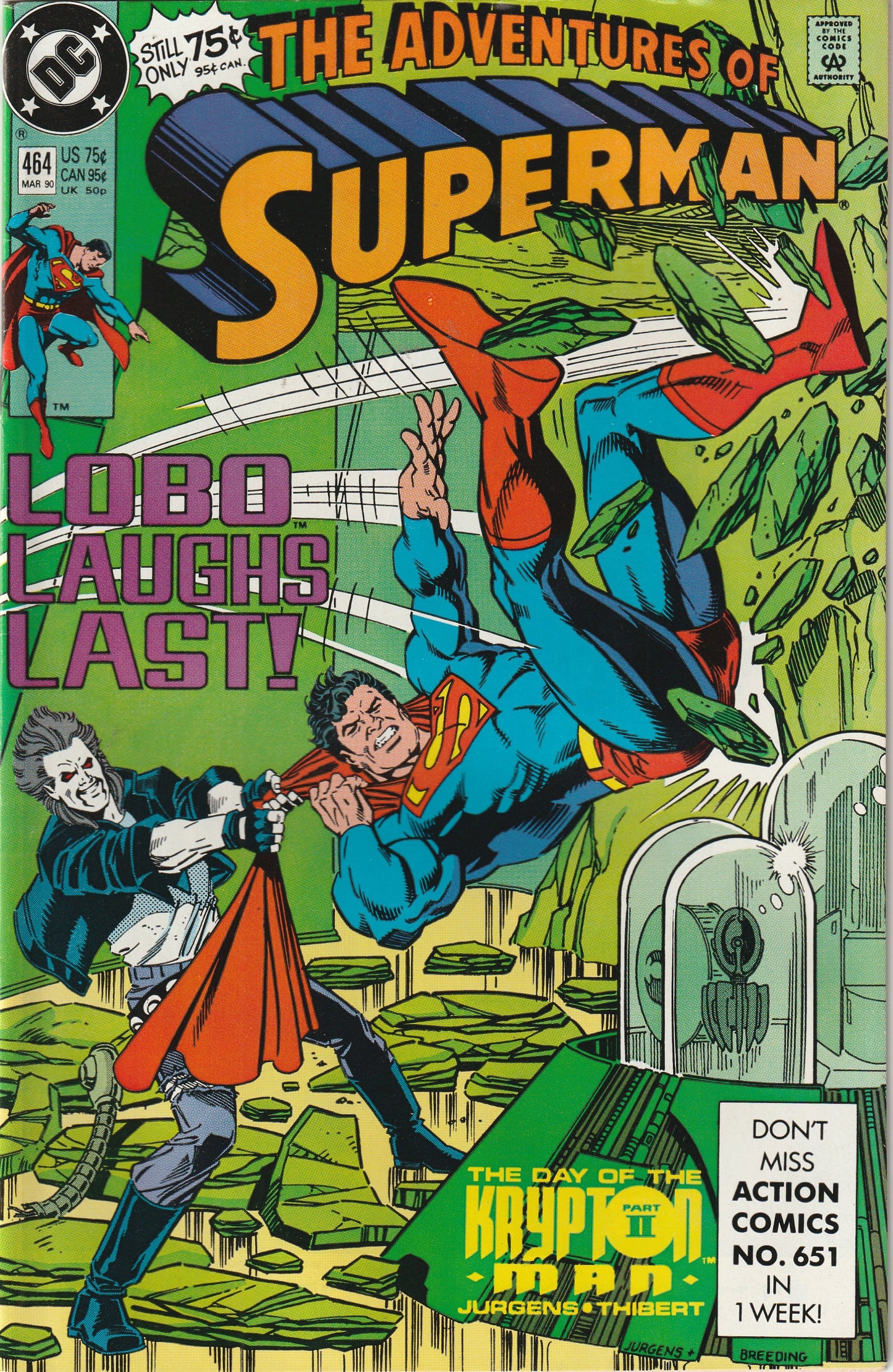 Adventures of Superman #464 (1990) - Lobo Laughs Last
