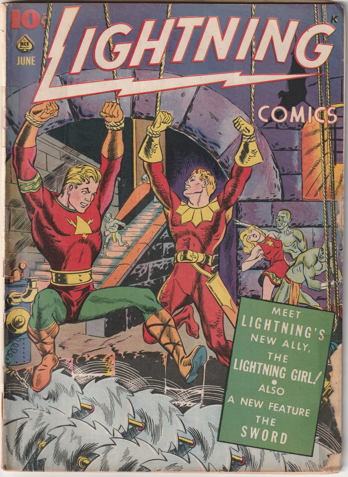 Lightning Comics Vol 3 #1 (1942) - Intro Lightning Girl & The Sword
